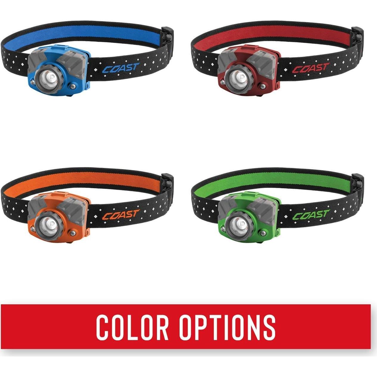 Linterna Frontal Recargable Coast FL75R 530 Lúmenes Naranja