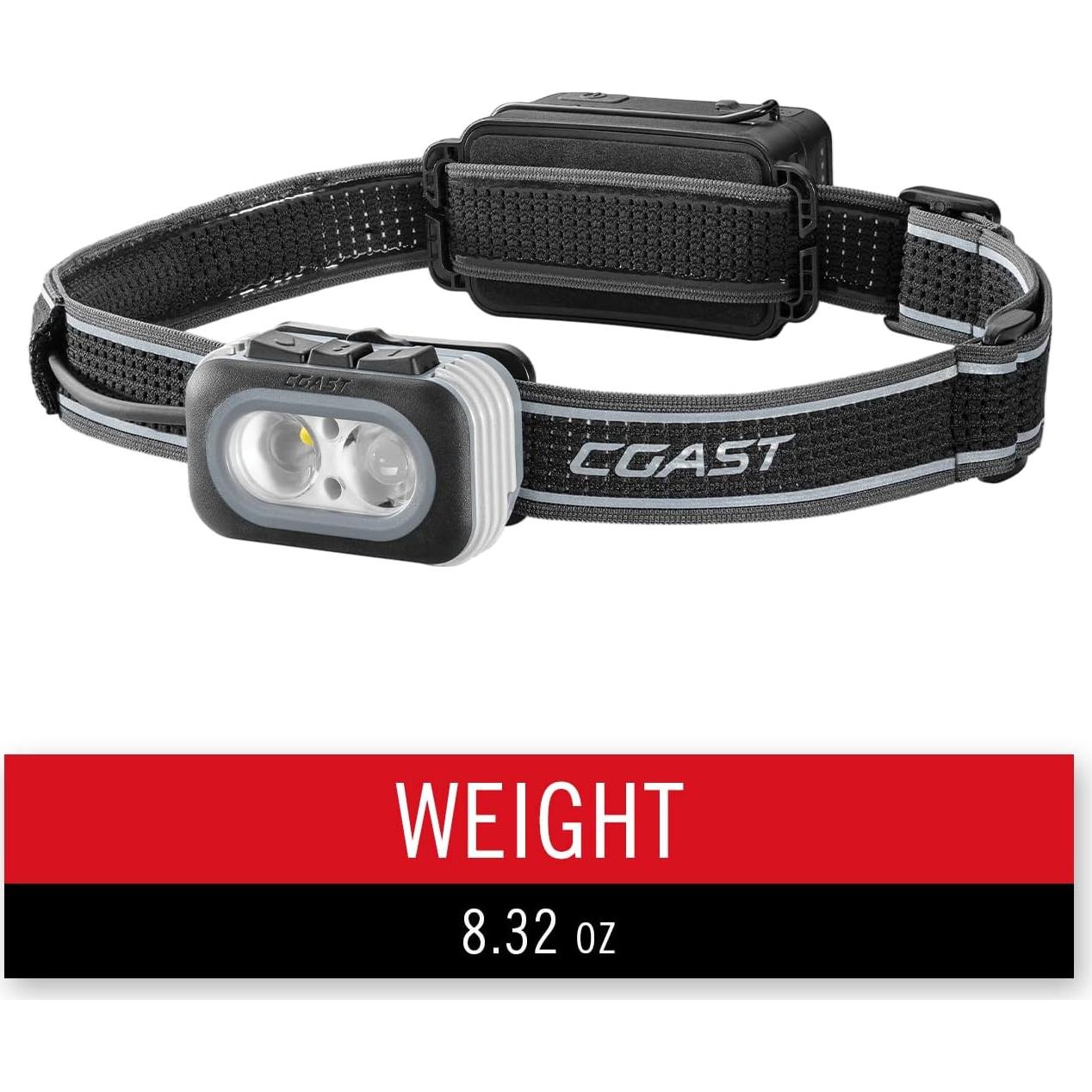 Linterna Frontal Recargable Coast RL20RB 1000 Lúmenes LED Tri-Color