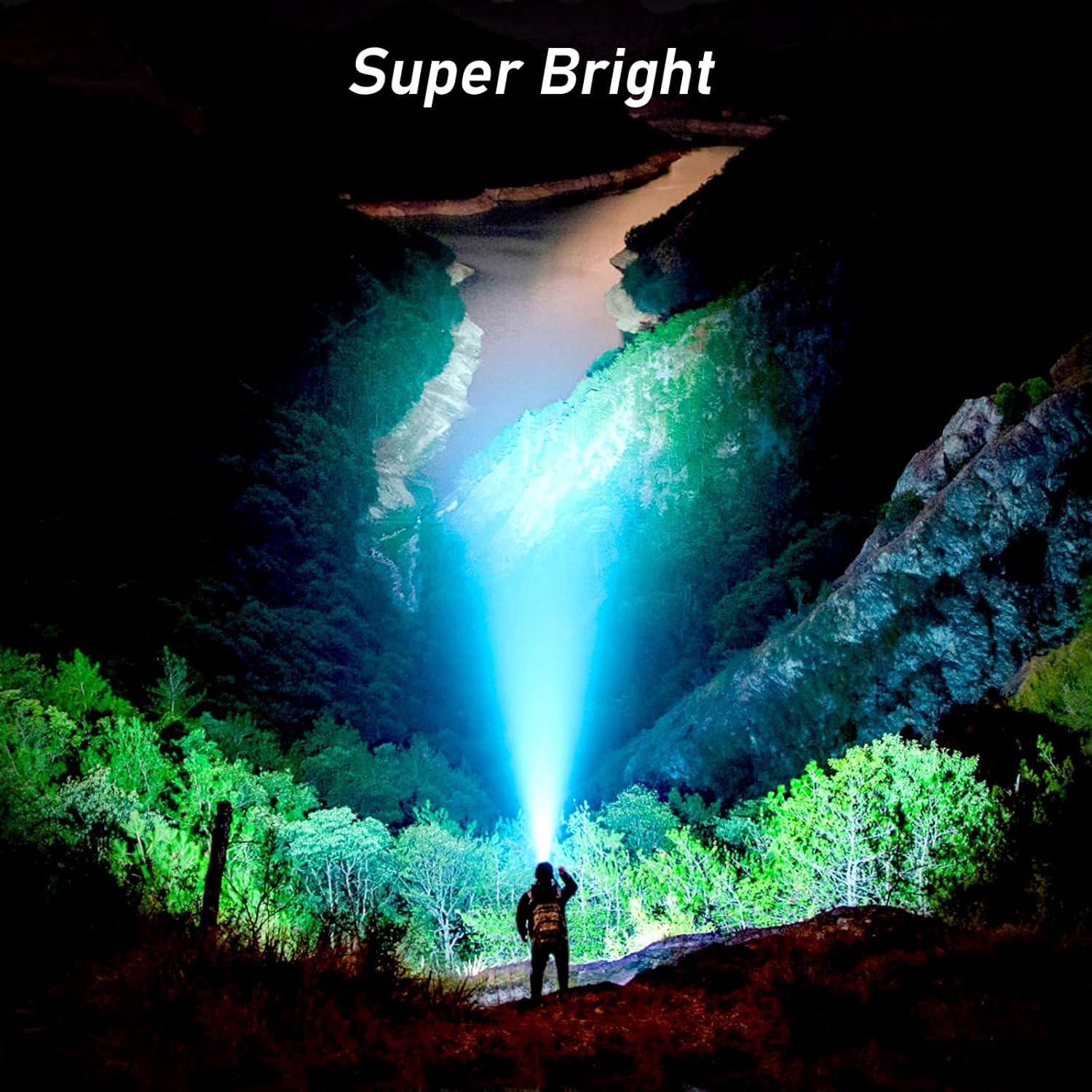 Linterna Frontal Recargable LED Blukar K9111 2000L IPX5 2 Paquete