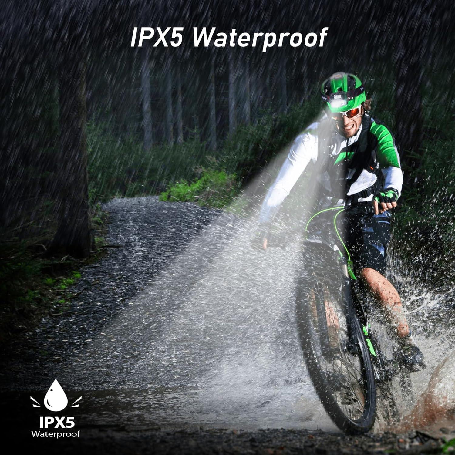 Linterna Frontal Recargable LED Blukar K9111 2000L IPX5 2 Paquete