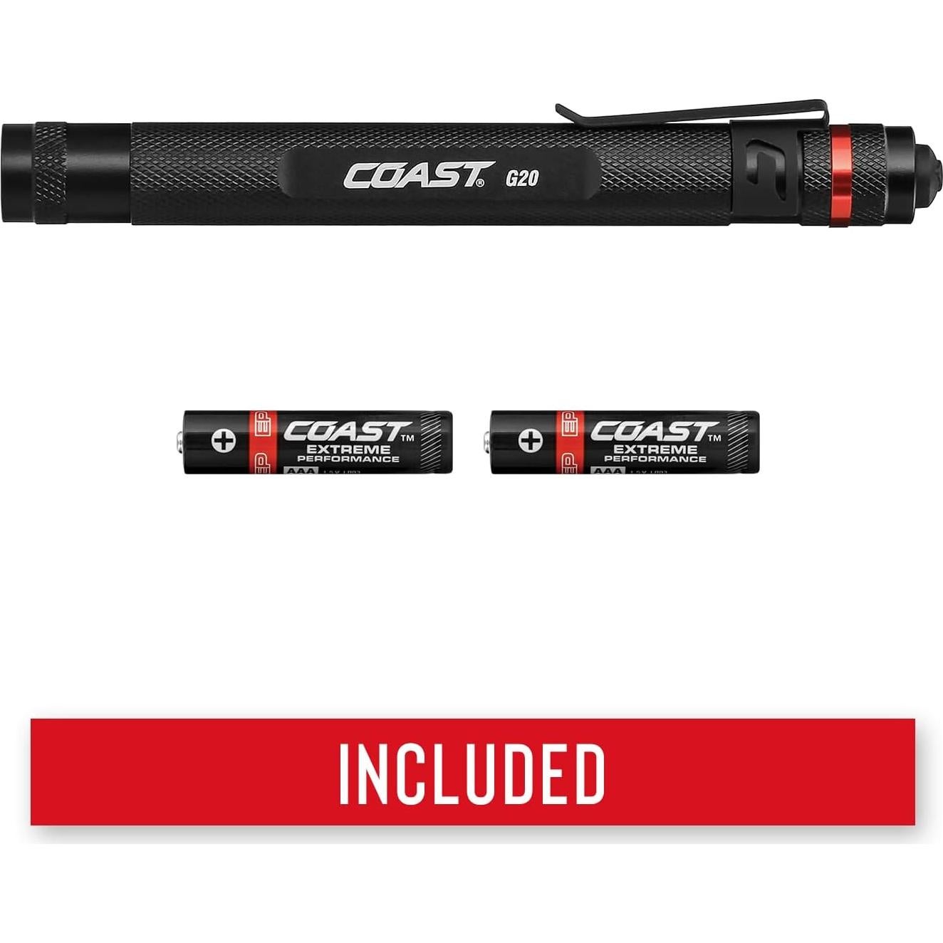 Linterna Frontal LED Coast HL45 400 Lúmenes Blanco/Rojo