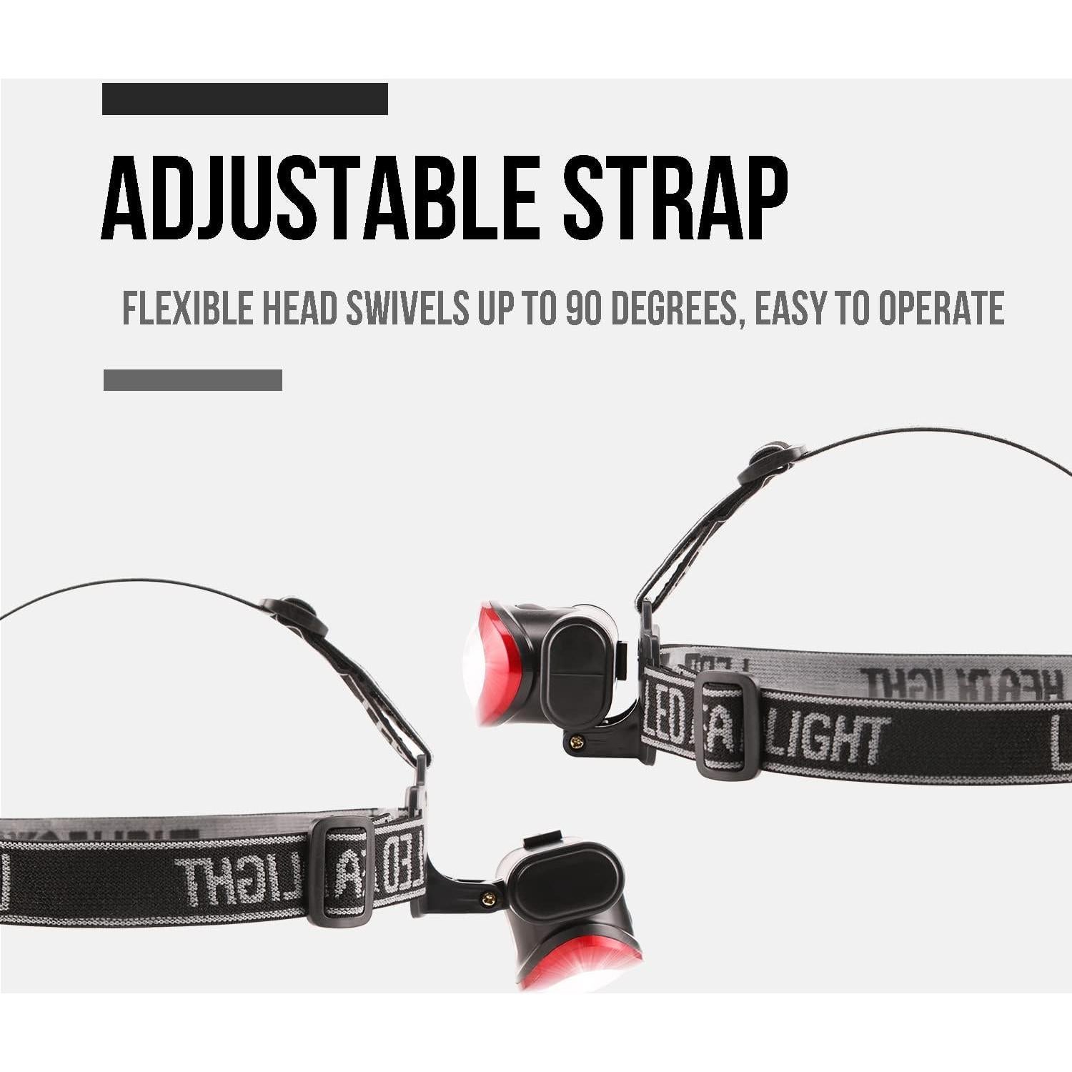 Lámpara Frontal Lichamp 10 LED, 3 Modos, Ligera y Ajustable