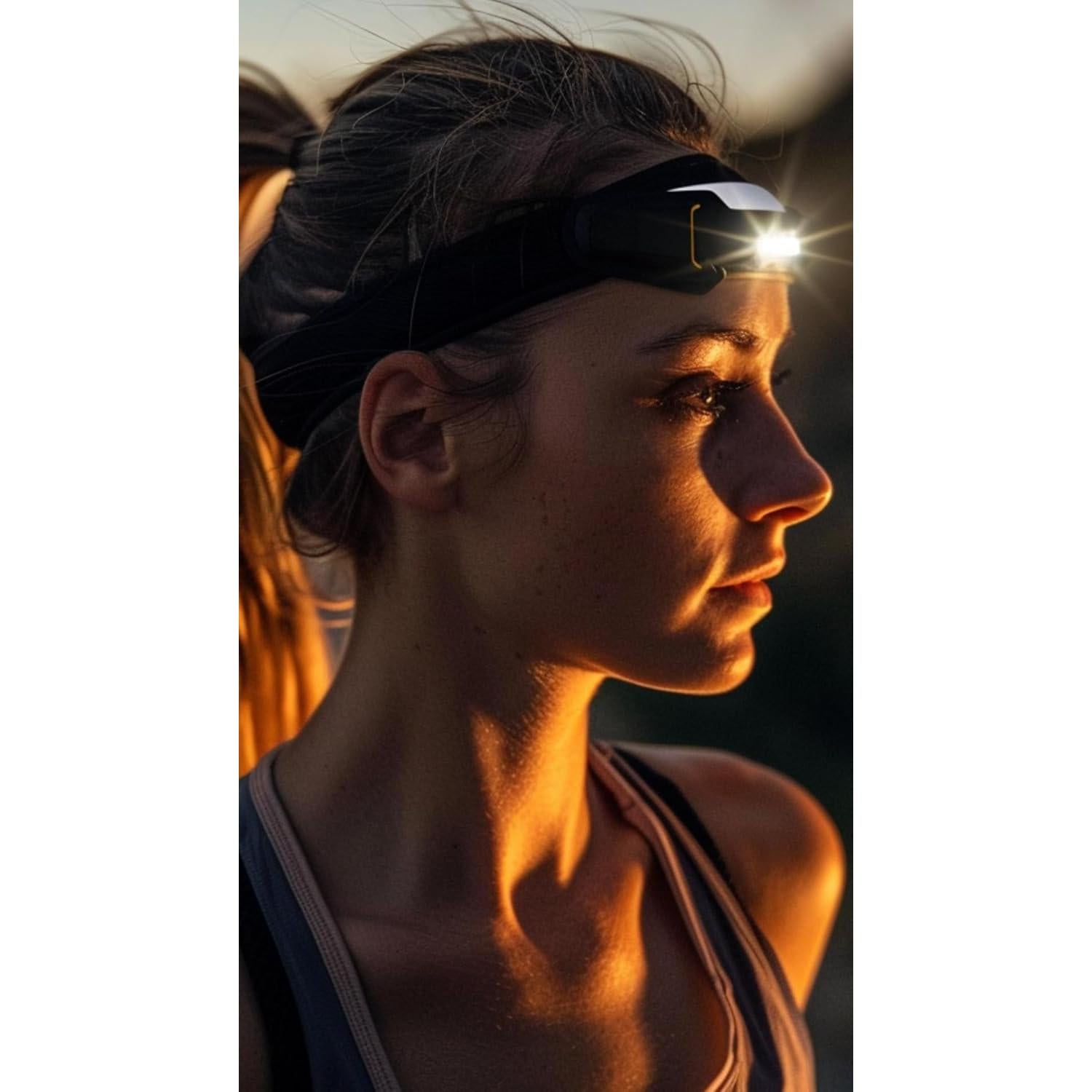 Linterna Frontal Recargable LED ¿Naranja Estás Contento? 58g