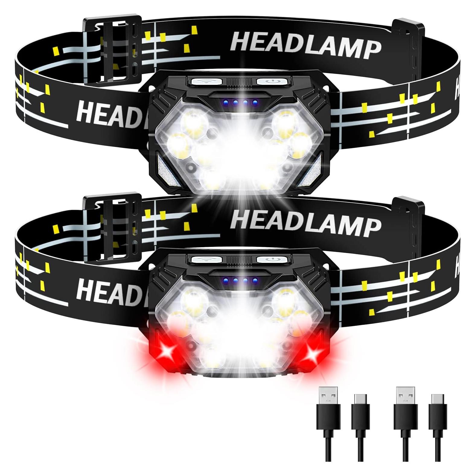 Linterna Frontal Recargable Eirnvop 2000LM 10 Modos USB-C