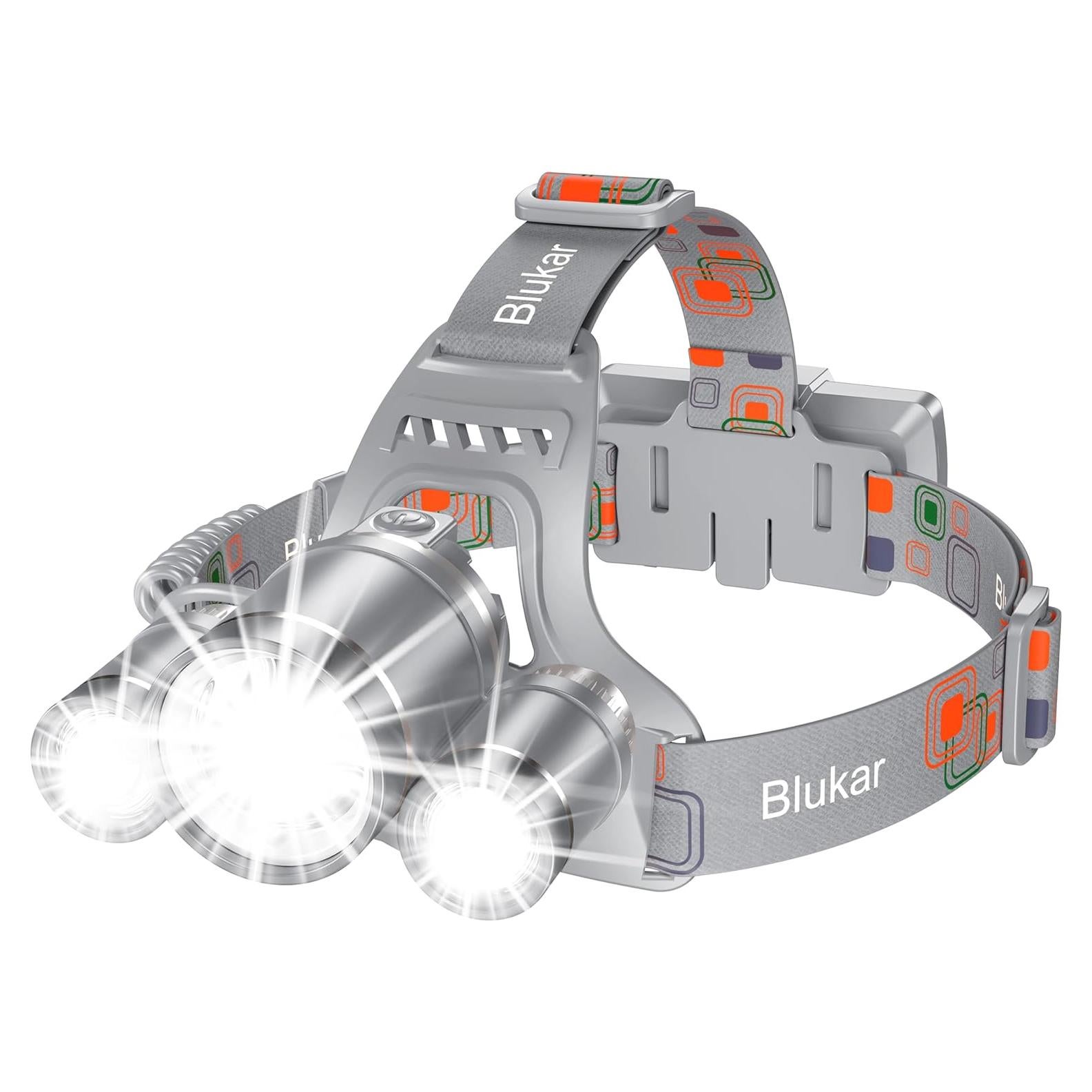 Linterna Frontal LED Blukar K9116 Recargable IPX6 5 Modos