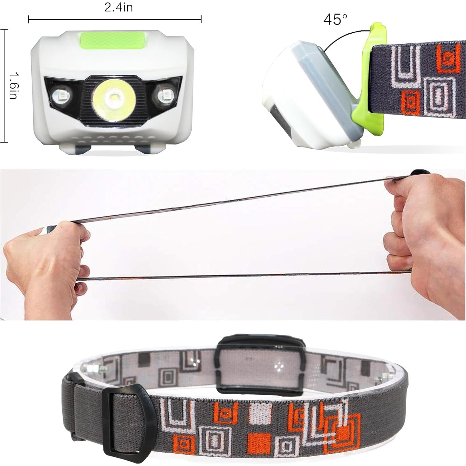 Lámpara Frontal LED MENCH 2 Paquetes Impermeable IPX4