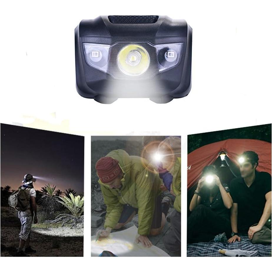 Paquete de 3 Linternas Frontales LED HappyOrange 120 Lúmenes