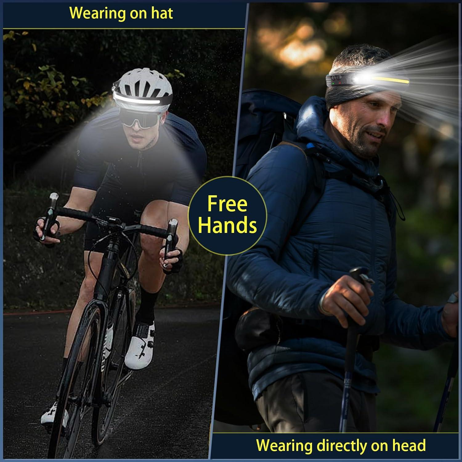 Linternas Frontales Recargables Aosyax 2000mAh 2PCS USB-C