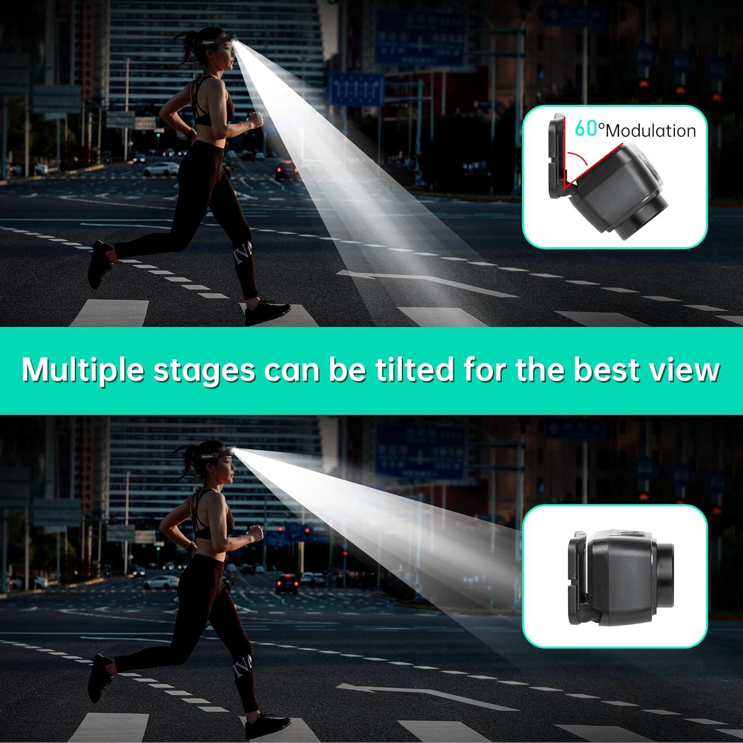 Linterna Frontal Recargable KambGear 1000 Lúmenes 2-Pack