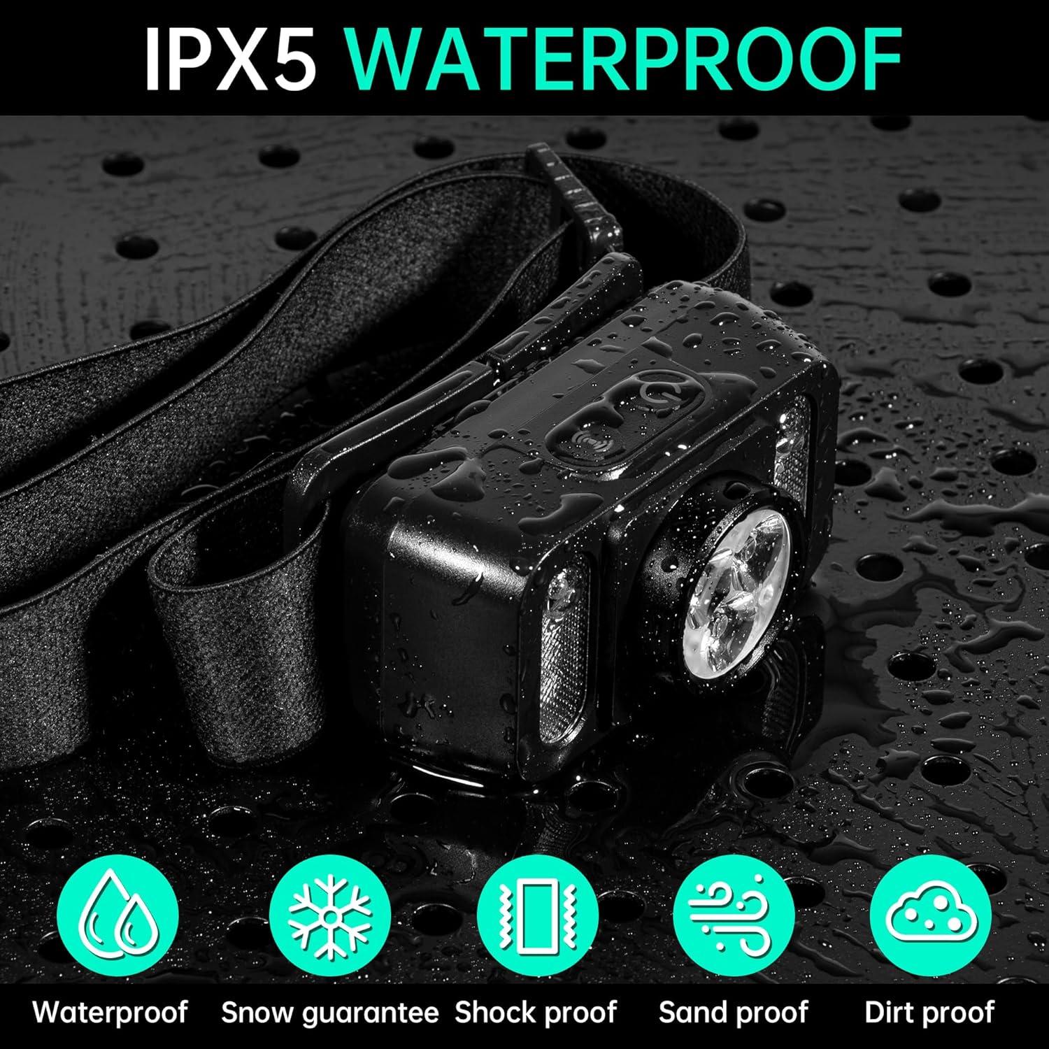 Linterna Frontal Recargable KambGear 1000 Lúmenes 2-Pack