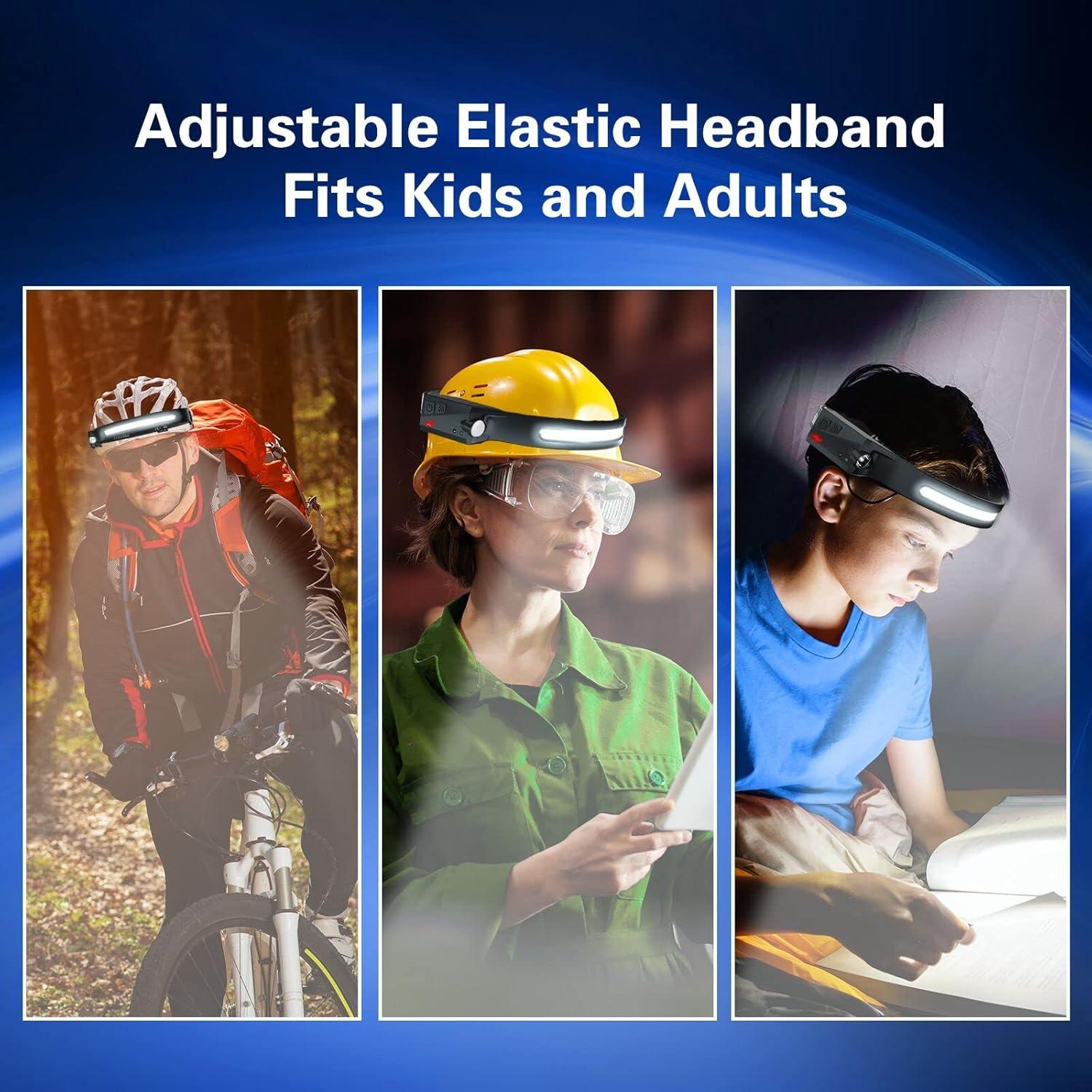 Linterna Frontal LED COSOOS 1000 Lúmenes Recargable 3PCS