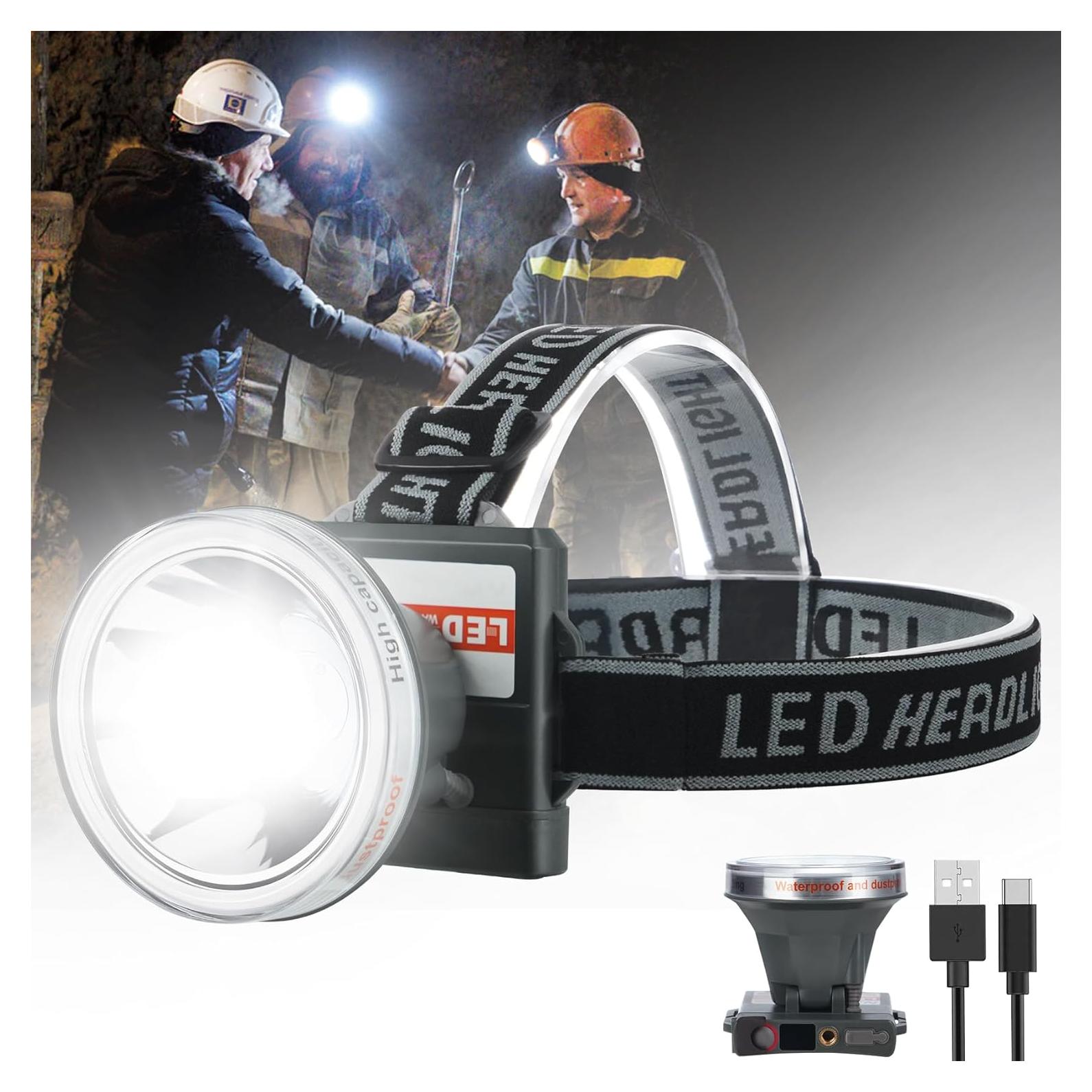 Linterna Frontal Recargable Senduzll 5000 Lúmenes Impermeable