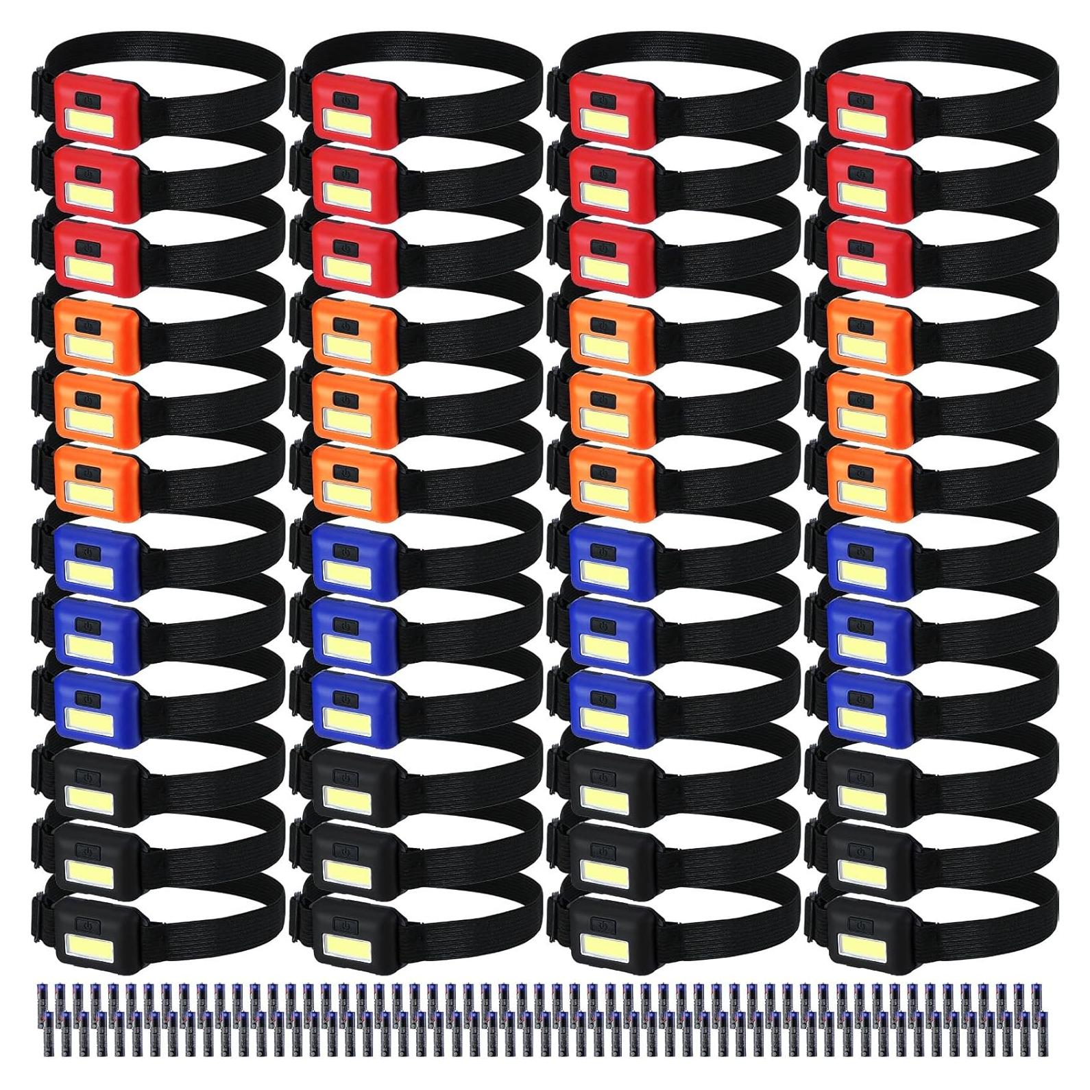 Juego de 96 Linternas Frontales LED Glooglitter 800 Lúmenes