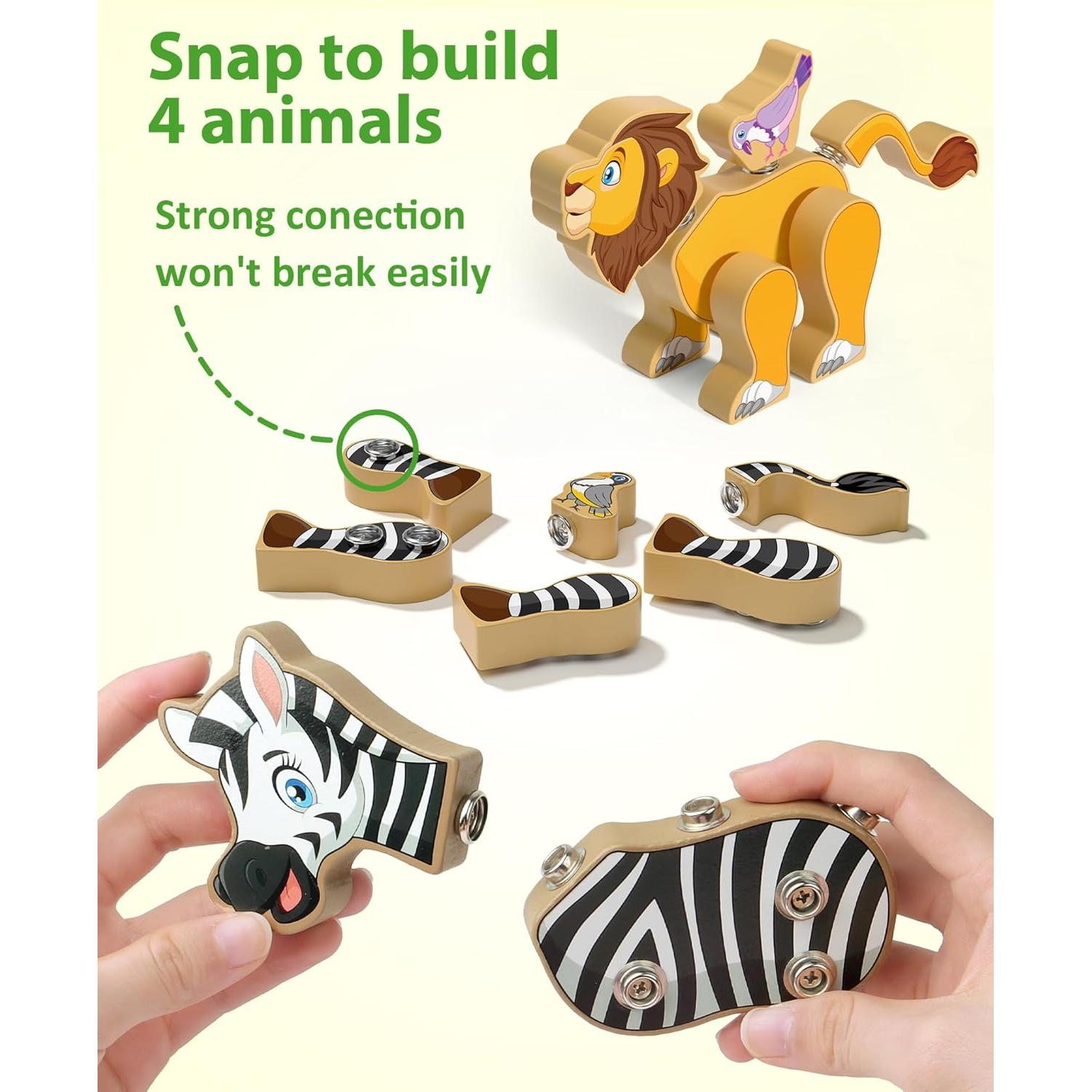 Juguete de Construcción Coogam Animales Desarmables 31 Piezas