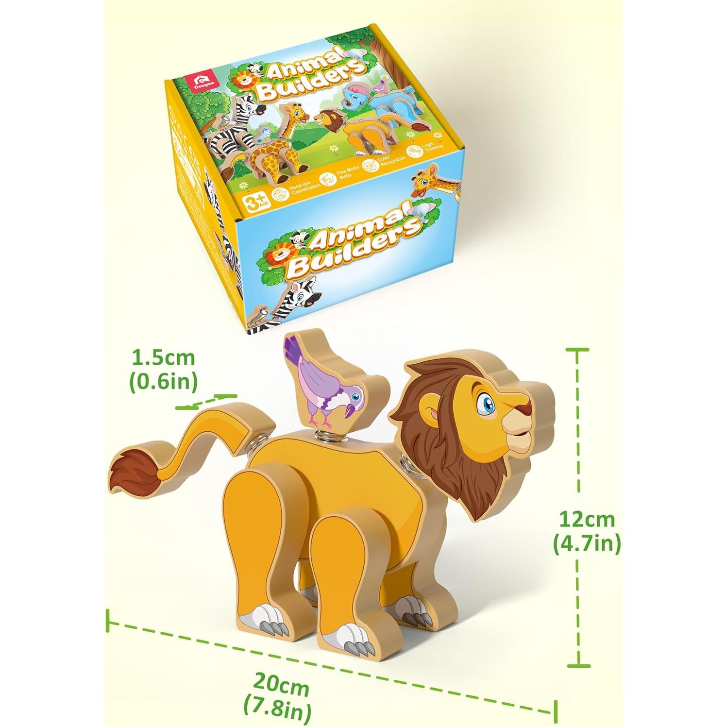 Juguete de Construcción Coogam Animales Desarmables 31 Piezas