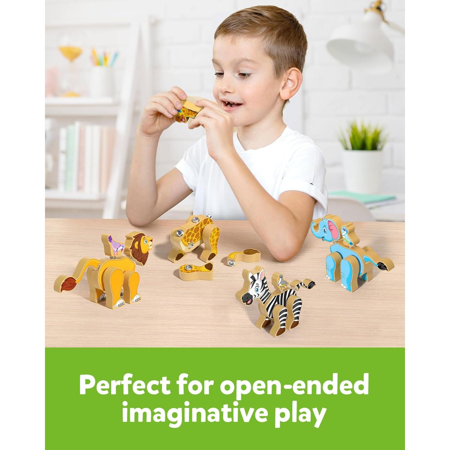 Juguete de Construcción Coogam Animales Desarmables 31 Piezas