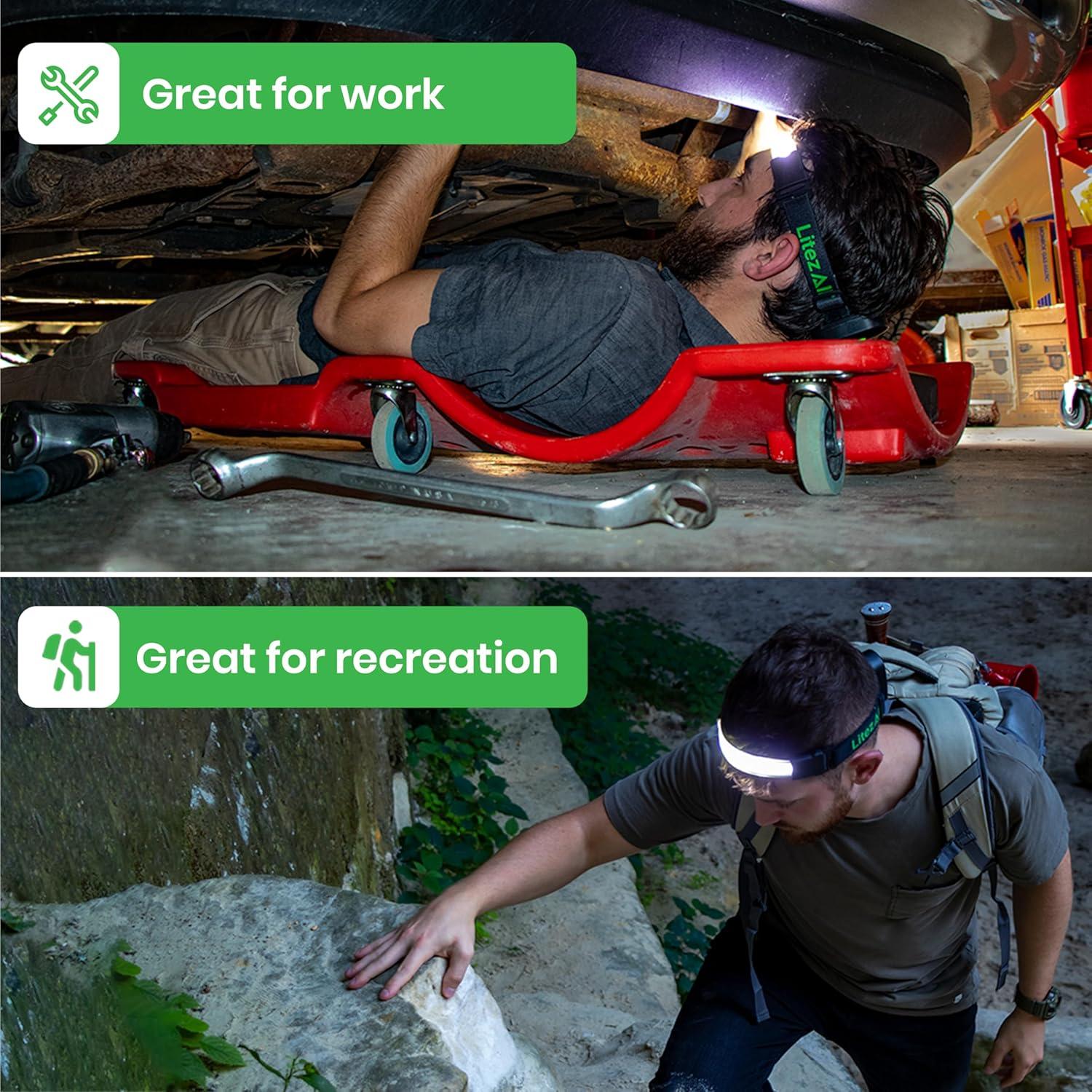 Linterna LED Táctica LitezAll Recargable con Banda Ajustable