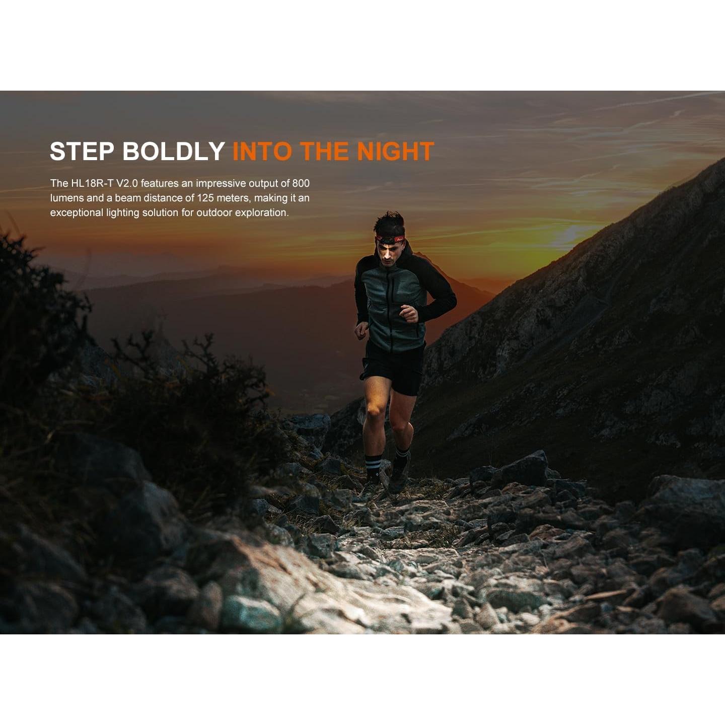 Linterna Frontal Fenix HL18R-T V2 800 Lúmenes Recargable