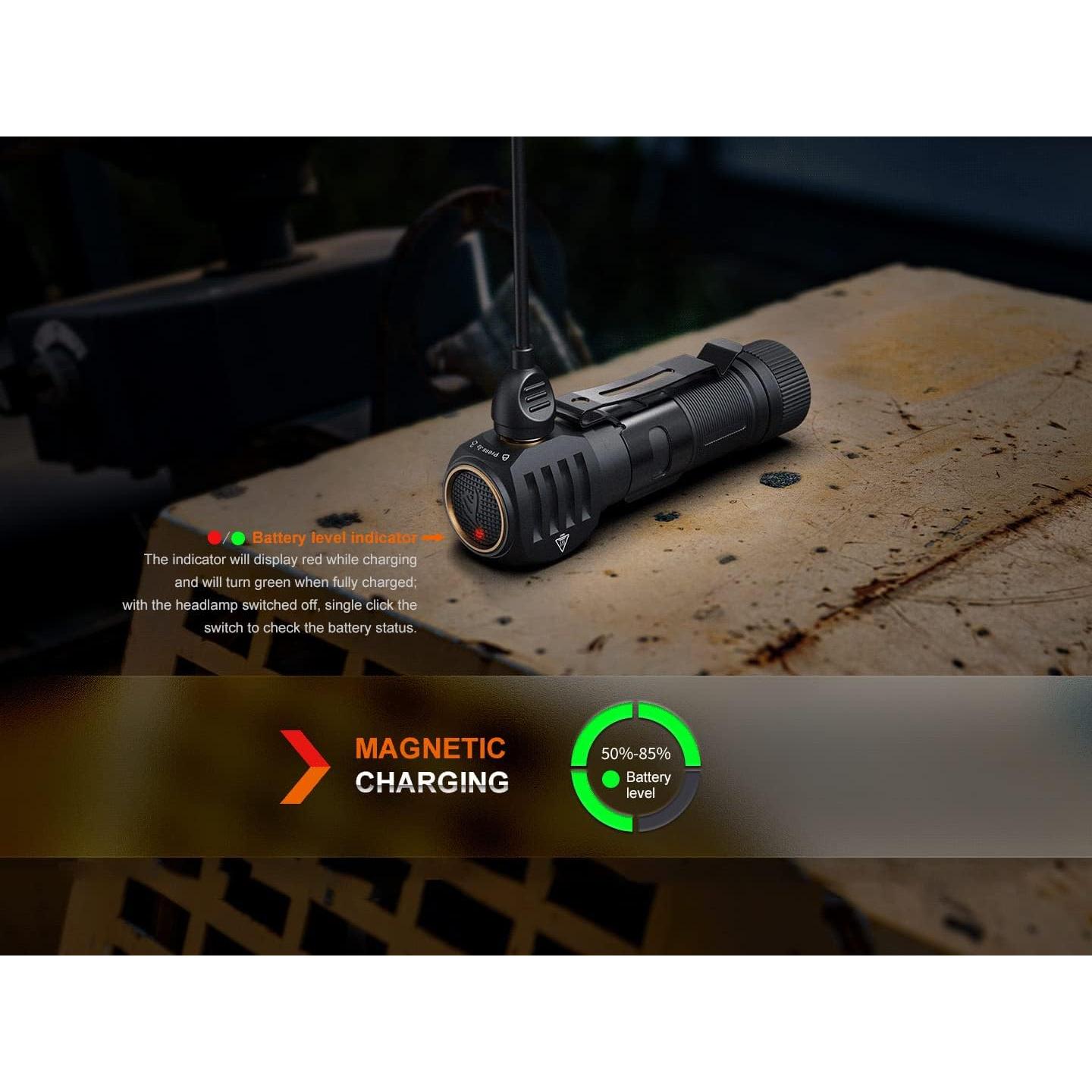 Linterna Frontal Fenix HM61R v2.0 Recargable 1600 Lúmenes