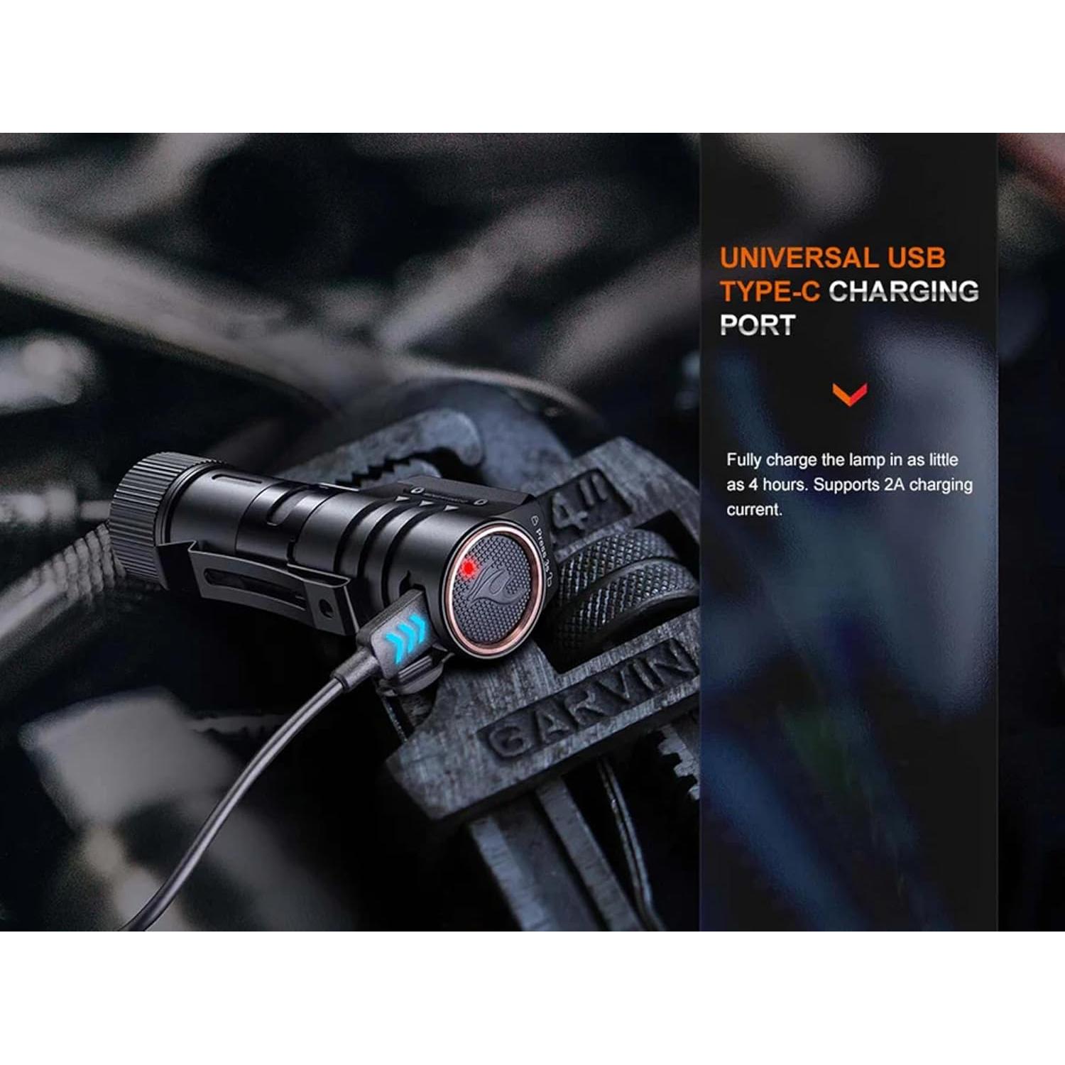 Linterna Frontal Fenix HM71R 2700 Lúmenes Recargable USB