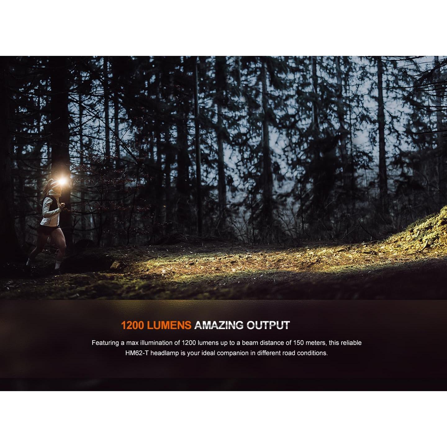 FENIX HM62-T Headlamp 1200 Lumens 150m Range USB-C Charging