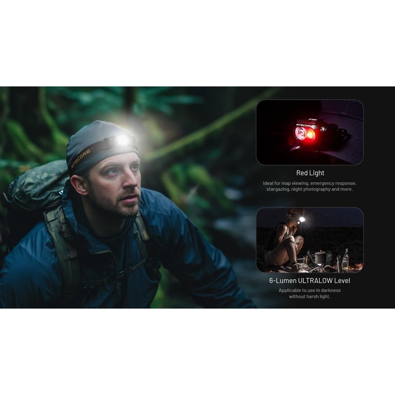 Linterna Frontal Nitecore HA11 240 Lúmenes Ultra Ligera