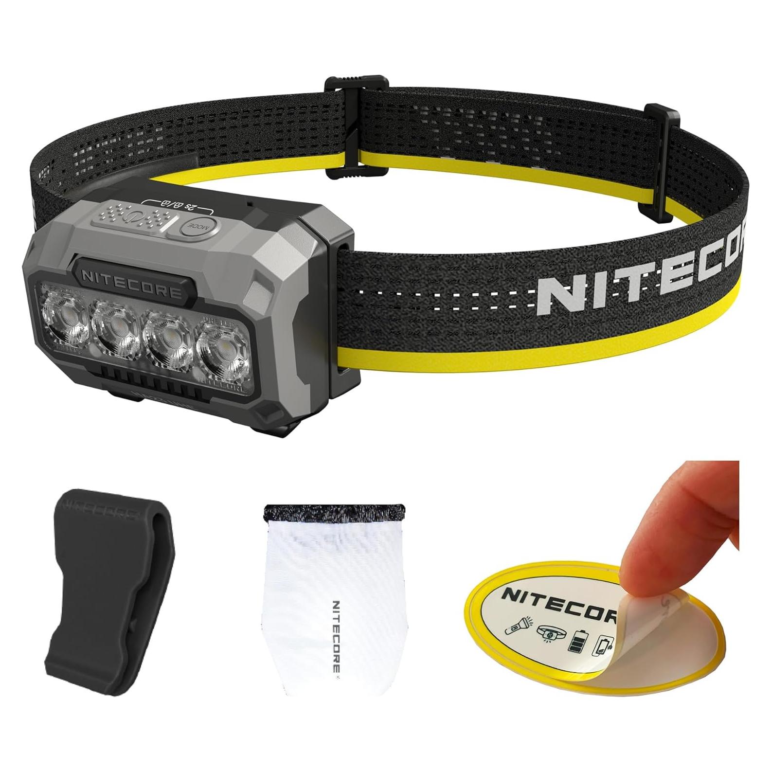 Linterna Frontal Nitecore HA23 UHE 600 Lúmenes Negra