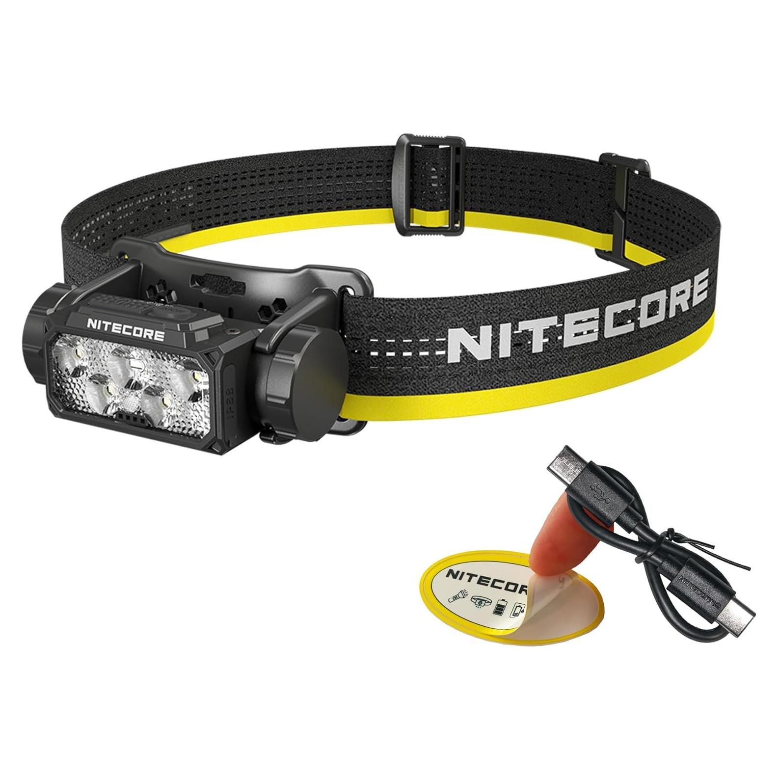 Linterna Frontal Nitecore HC60 UHE 1600 Lúmenes Recargable USB-C