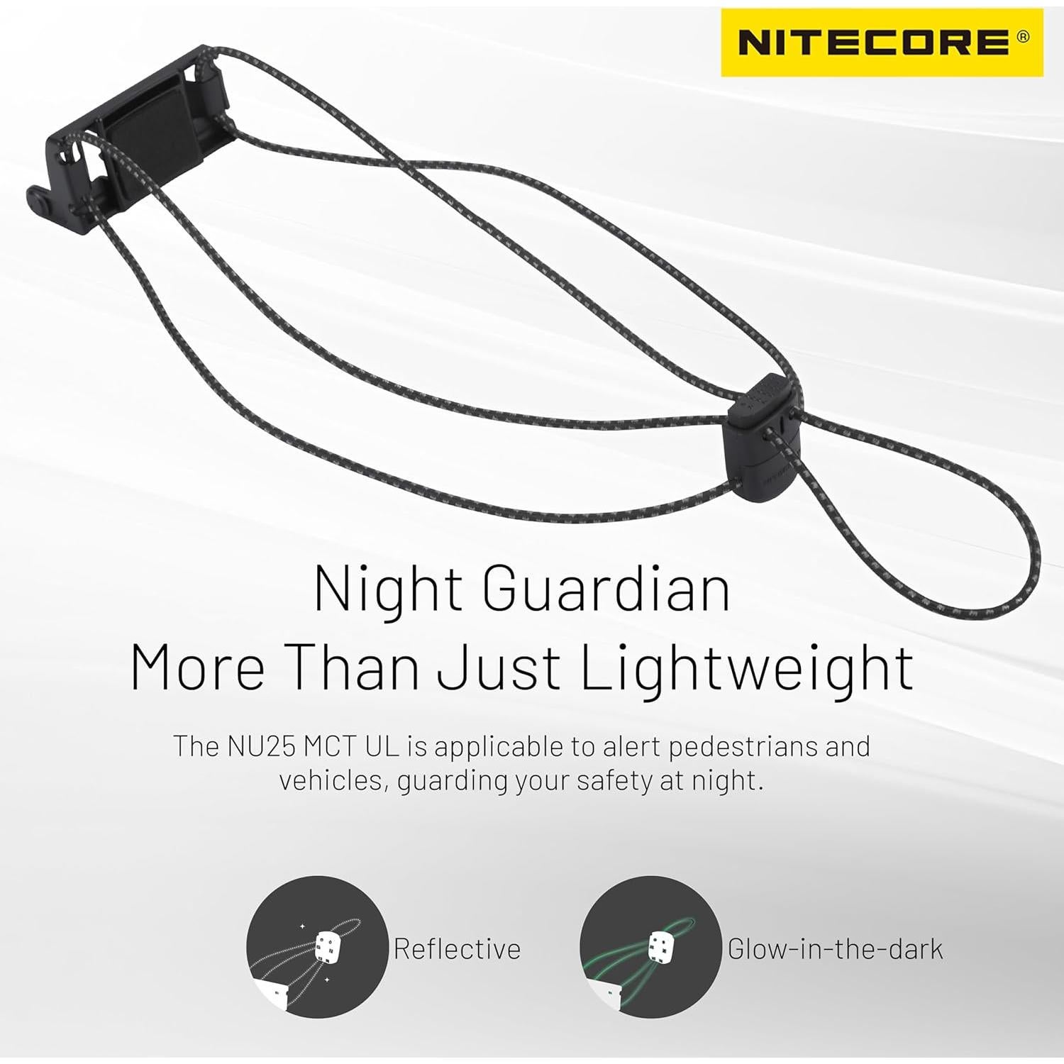 Linterna Frontal Nitecore NU25 MCT 400 Lúmenes Recargable USB-C