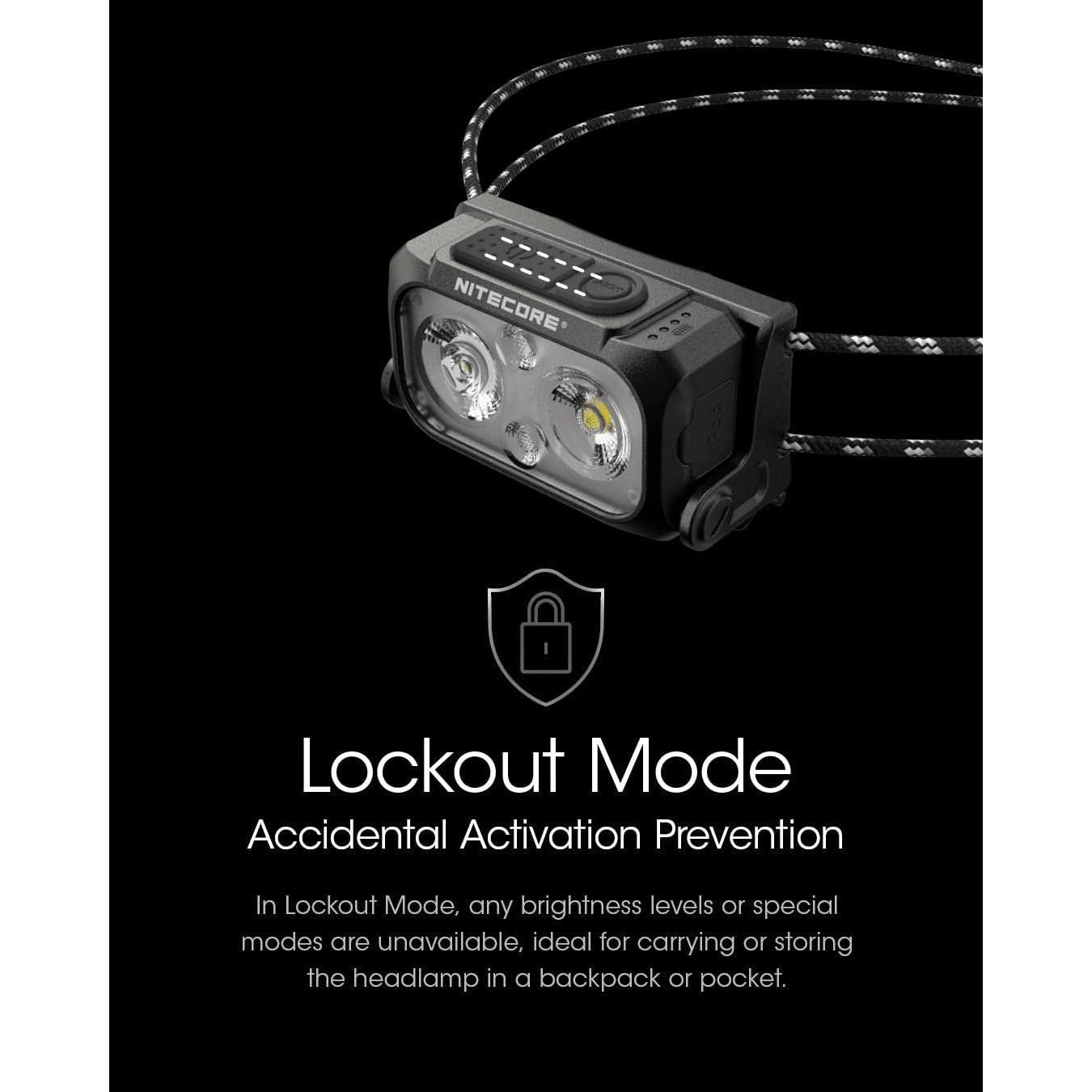 Linterna Frontal Nitecore NU25 UL 400 Lúmenes Recargable