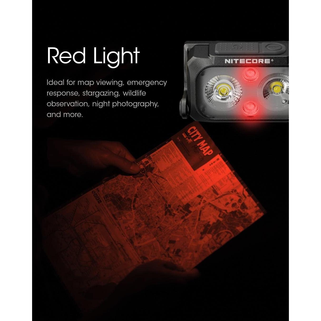 Linterna Frontal Nitecore NU25 UL 400 Lúmenes Recargable