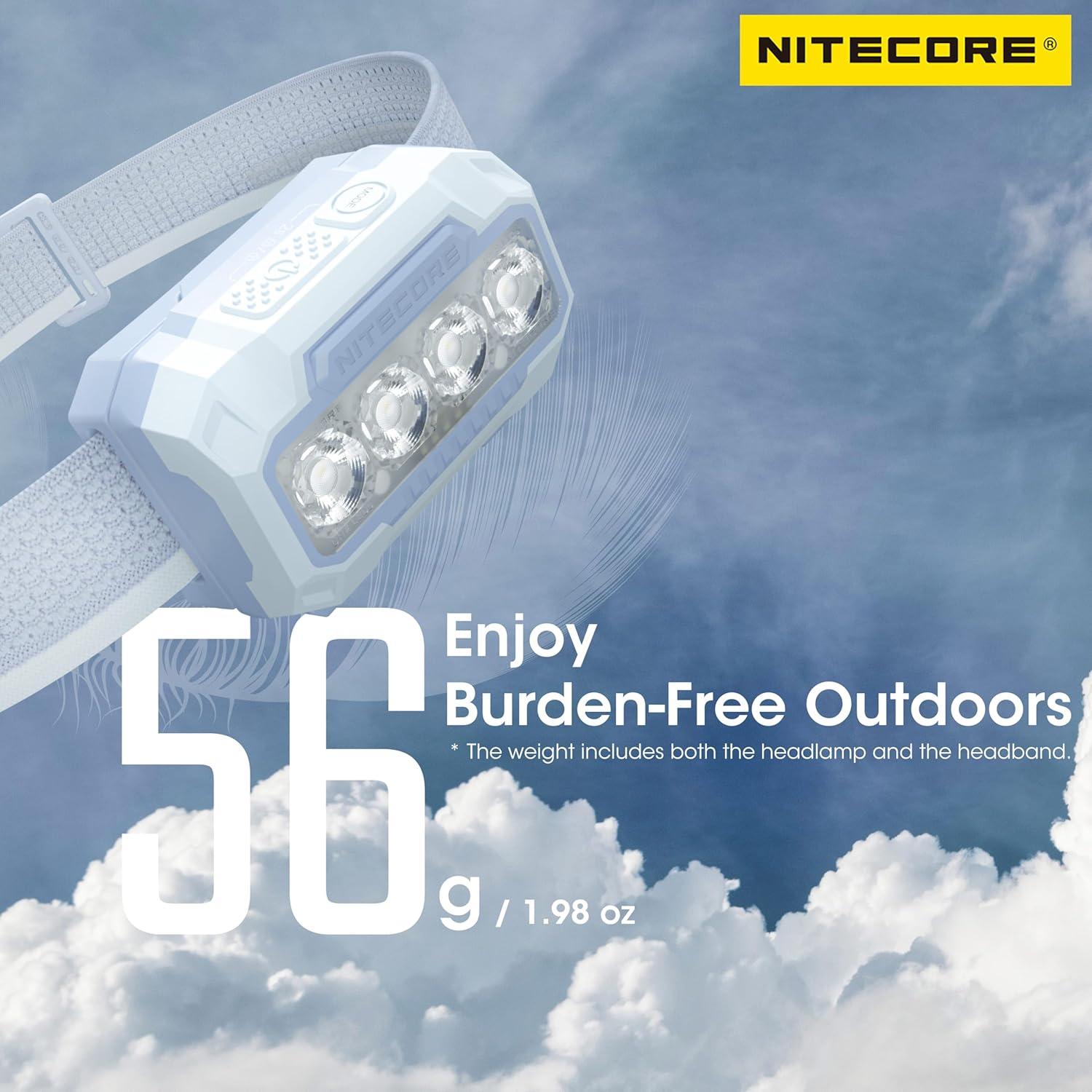 Linterna Frontal Nitecore HA23 UHE 600 Lúmenes IP68 Azul