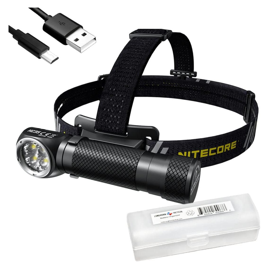 Linterna Frontal Nitecore HC35 2700 Lúmenes Recargable USB