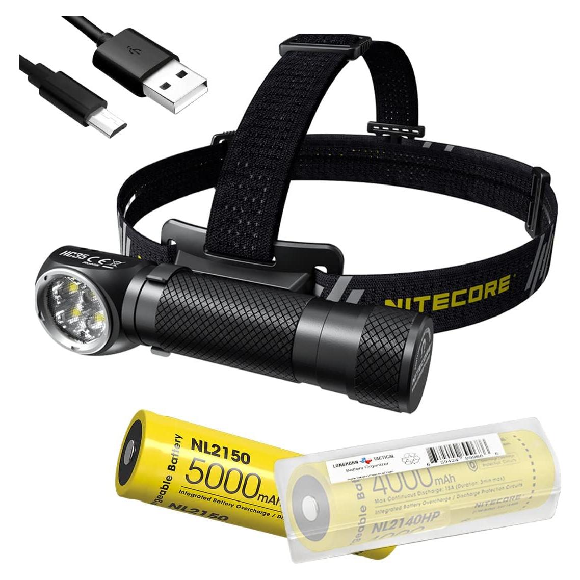 Linterna Frontal Nitecore HC35 2700 Lúmenes Recargable USB