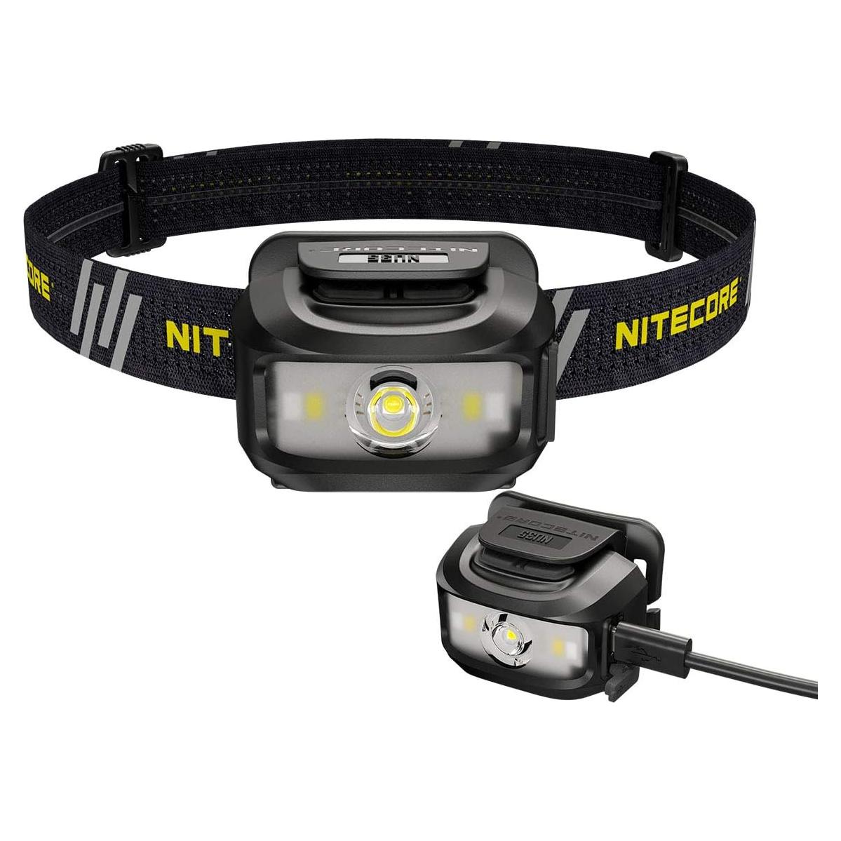 Linterna Frontal Nitecore NU35 Recargable USB, 170h Autonomía