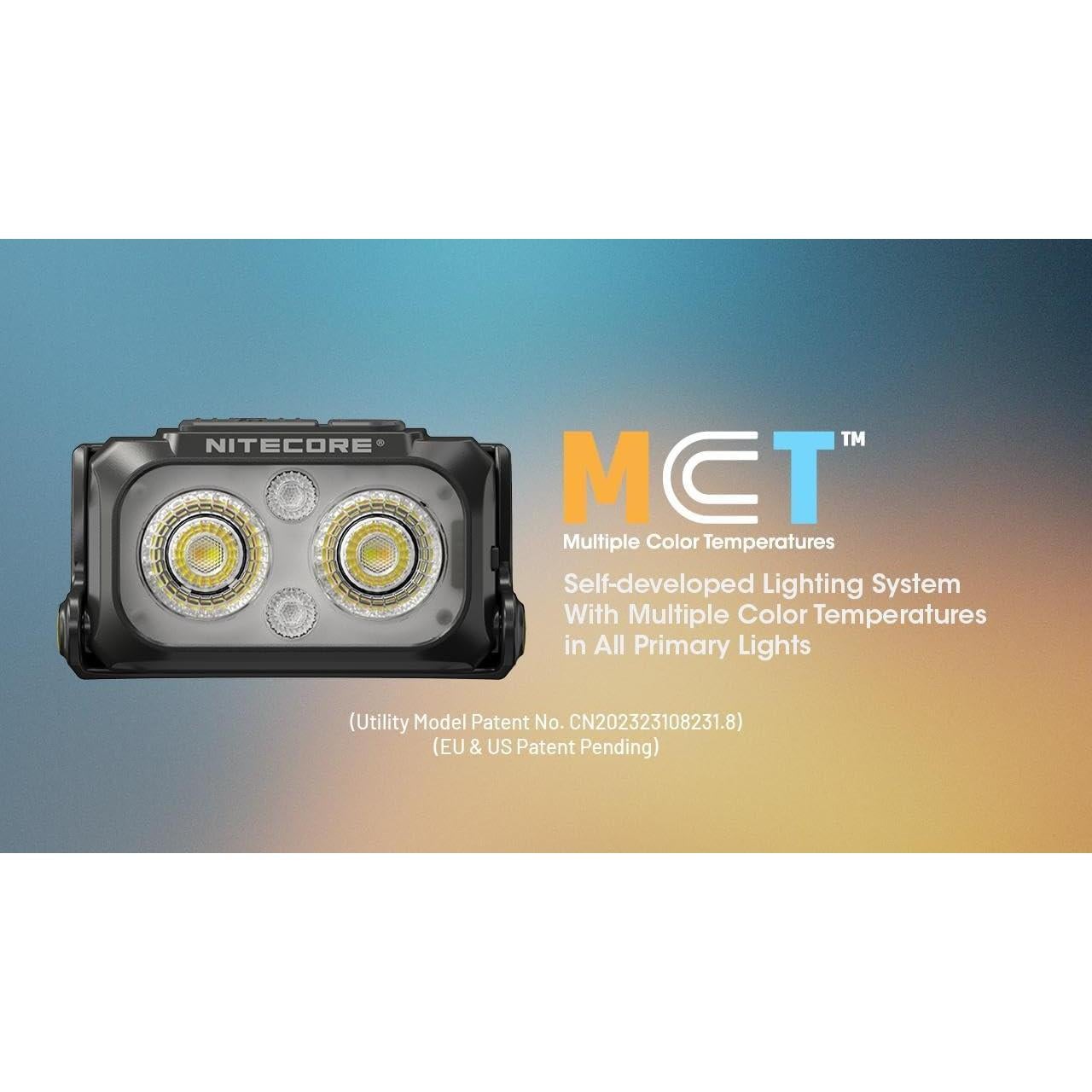 Linterna Frontal Nitecore NU25 MCT 400 Lúmenes Recargable
