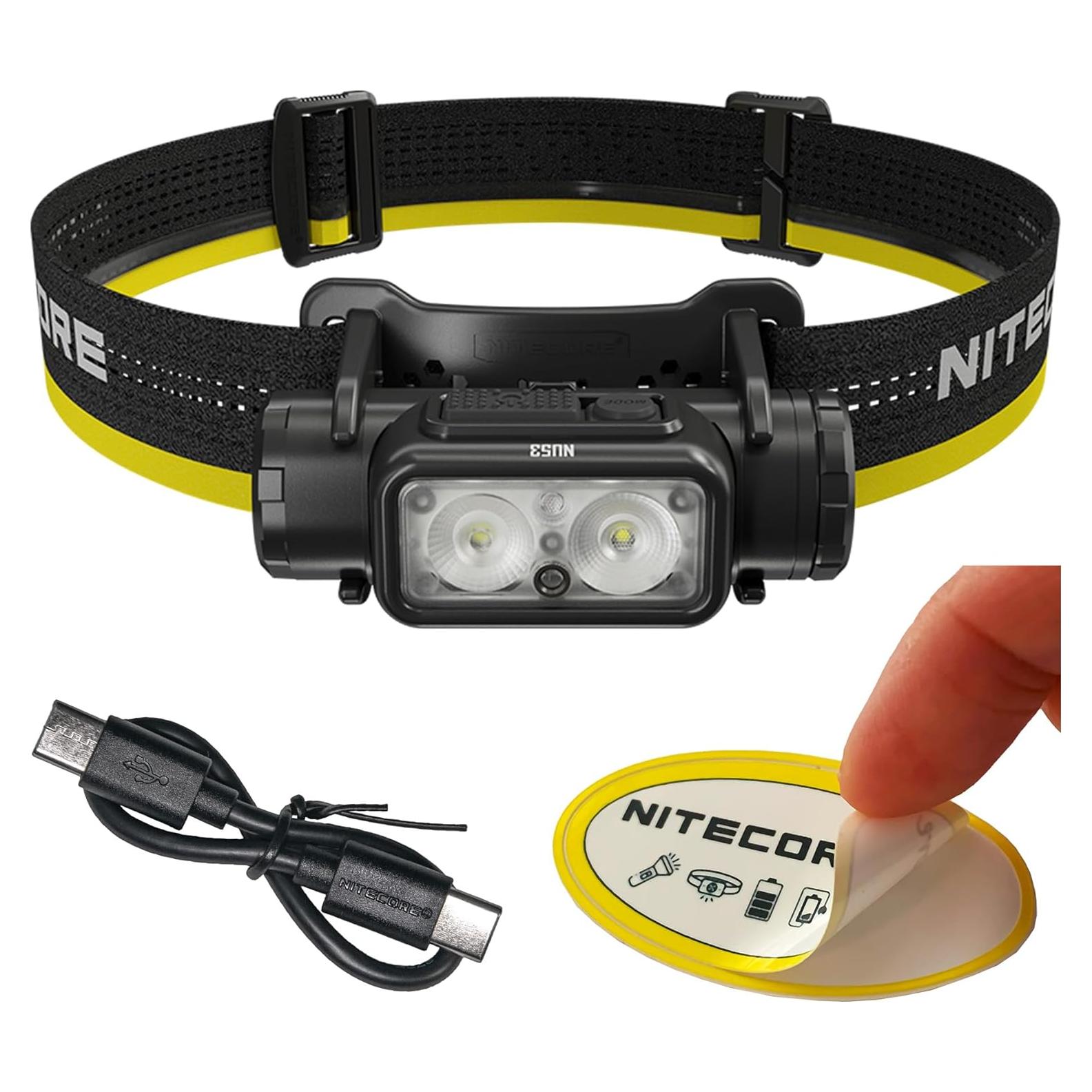 Linterna Frontal Nitecore NU53 1800 Lúmenes Recargable USB-C