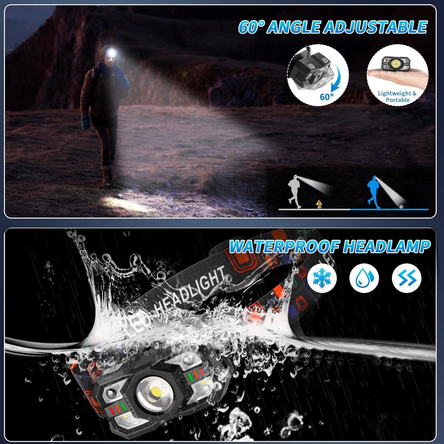 2 Linternas Frontales LED Recargables Staaricc 68g Impermeables