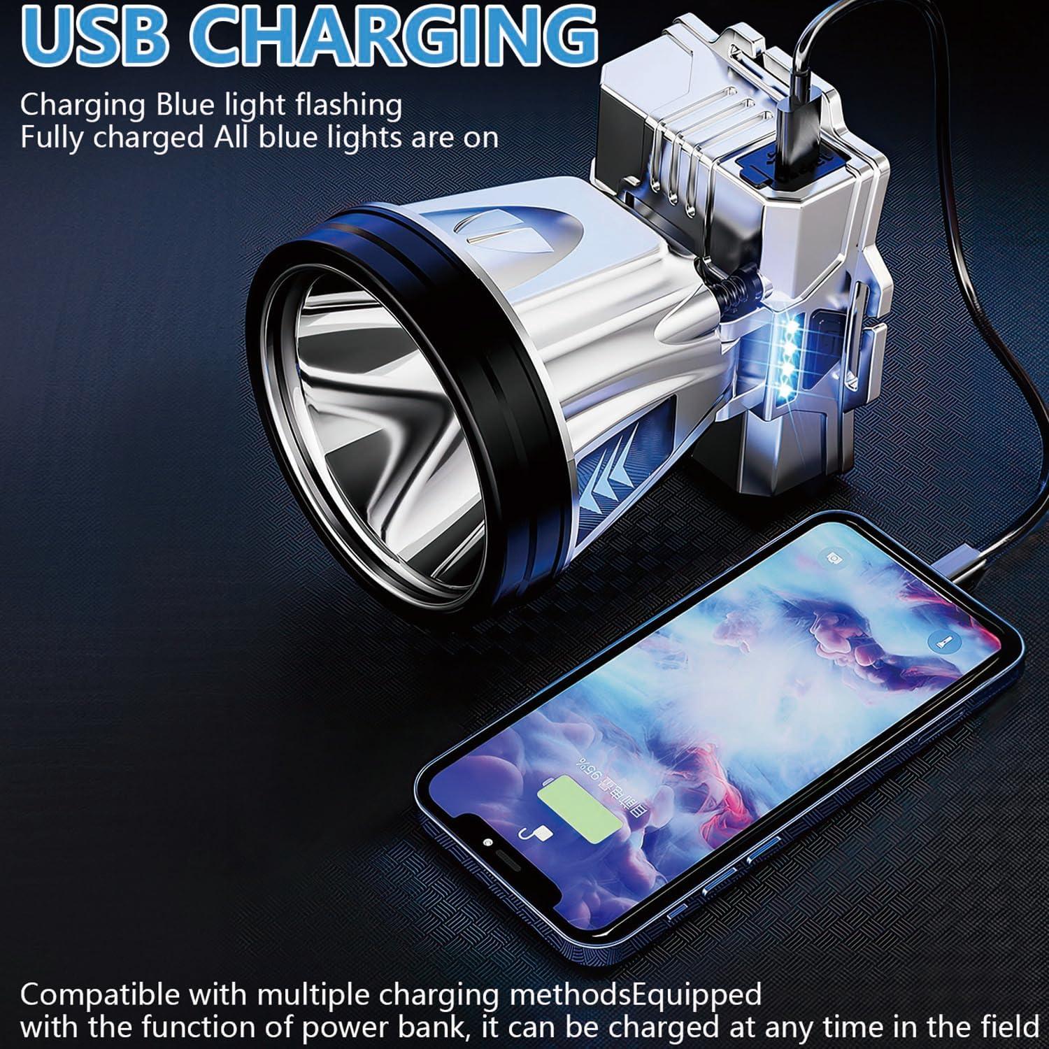 Linterna Frontal LED Recargable TPTAL 1200mAh Impermeable