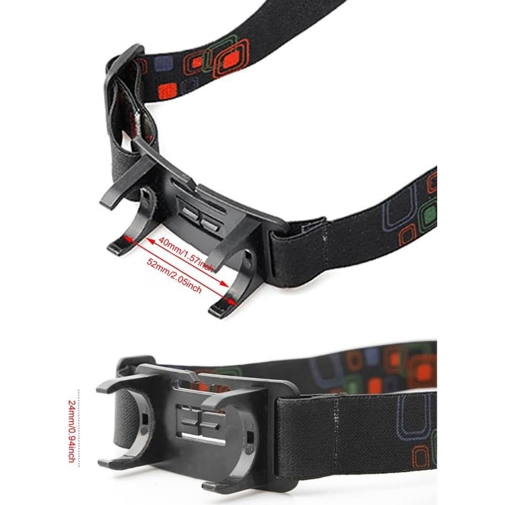 Soporte de Montaje para Linterna Frontal RecDec 3 Piezas 22-24mm