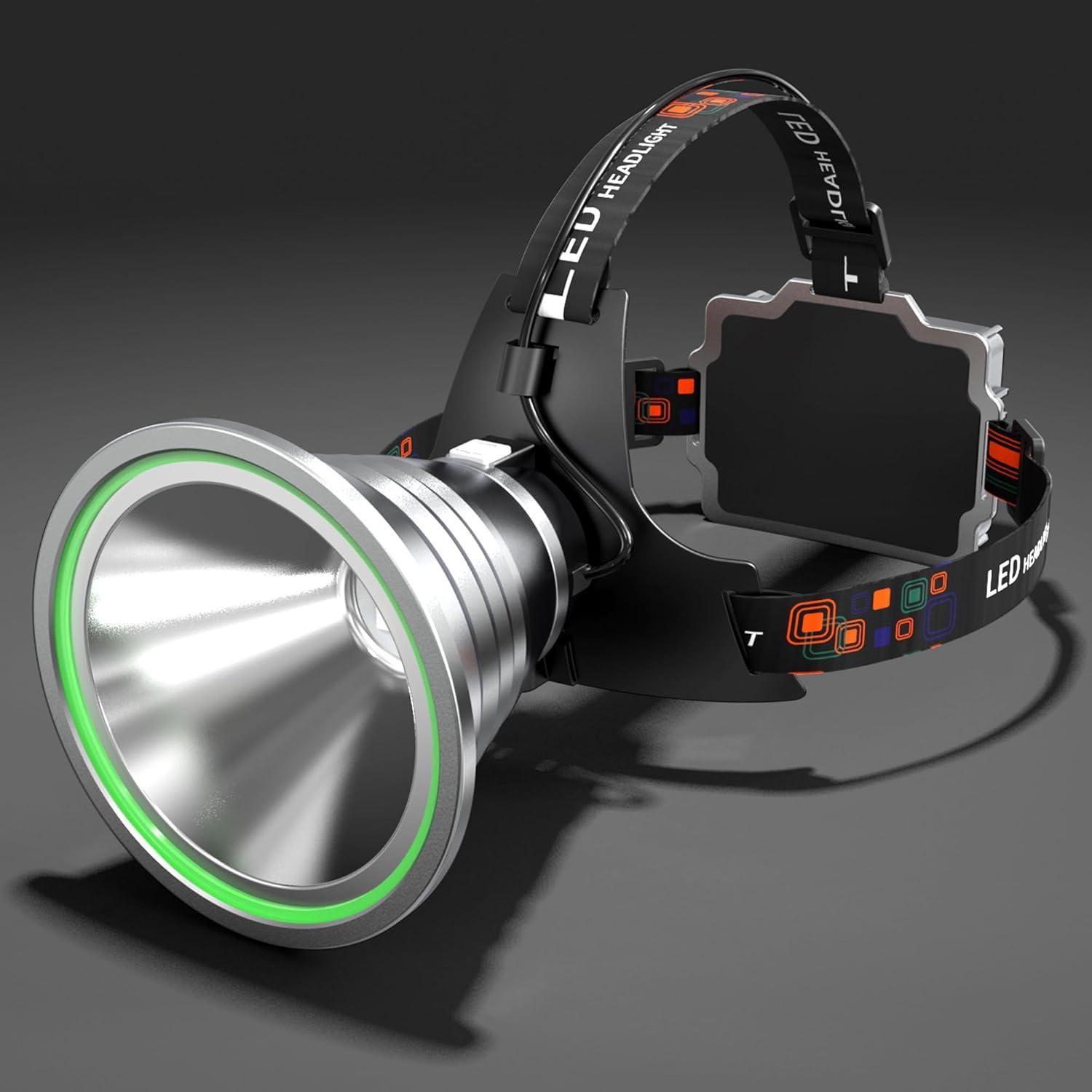 Linterna Frontal LED Recargable PINSAI P200 Impermeable 6000mAh