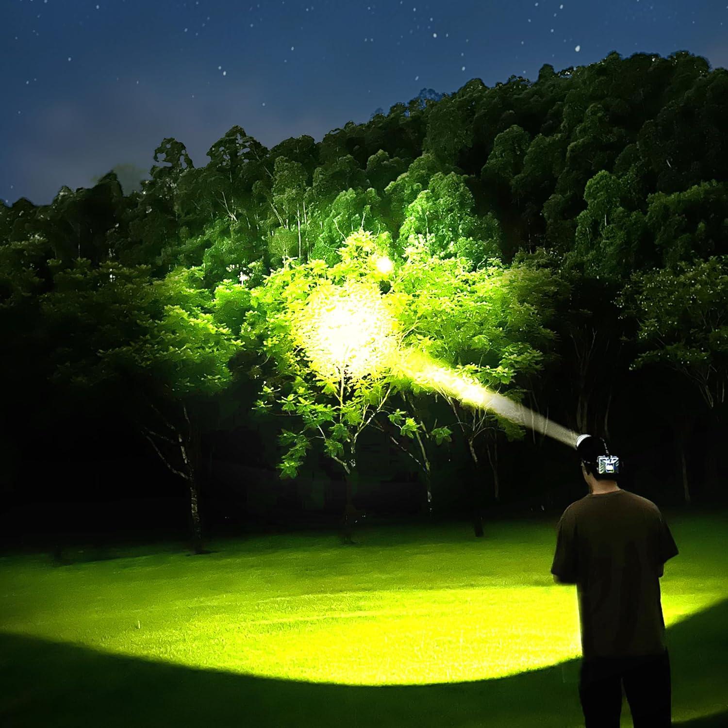 Linterna Frontal LED Recargable PINSAI P200 Impermeable 6000mAh