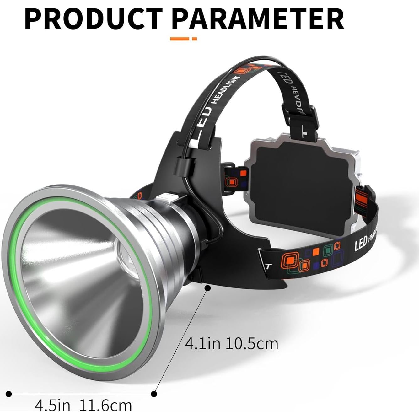 Linterna Frontal LED Recargable PINSAI P200 Impermeable 6000mAh