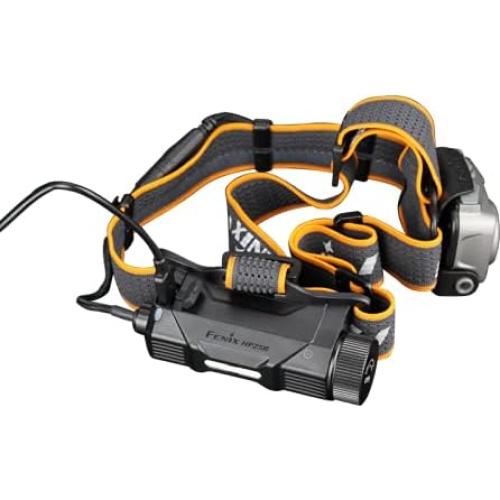 Fenix HP25R V2 1600 Lumen USB-C Rechargeable LED Headlamp, Rechargeable Battery with EBR USB Charging Adapter Bundle