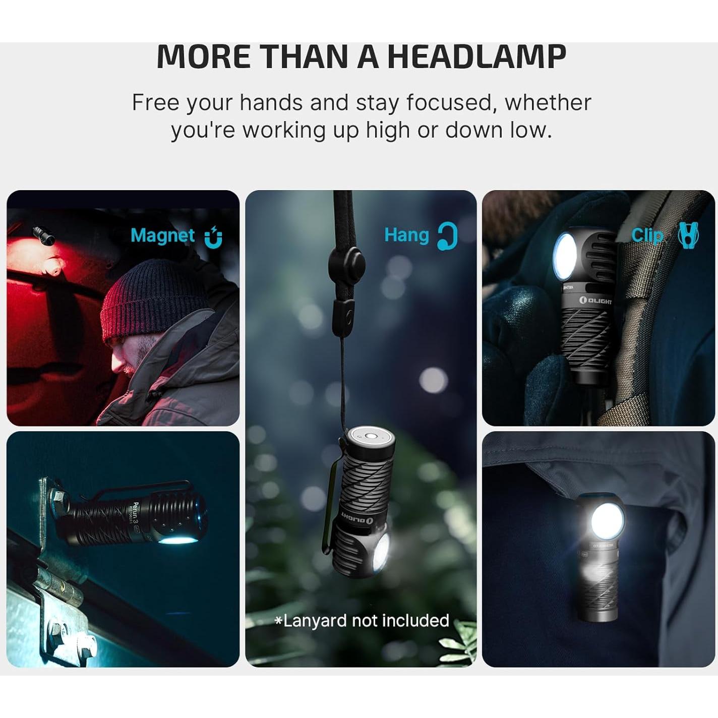 Linterna Frontal OLIGHT Perun 3 Mini 1250 Lúmenes Recargable