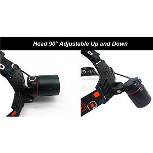 Linterna Frontal Roja WindFire HP_RD1 Recargable 600 Lúmenes