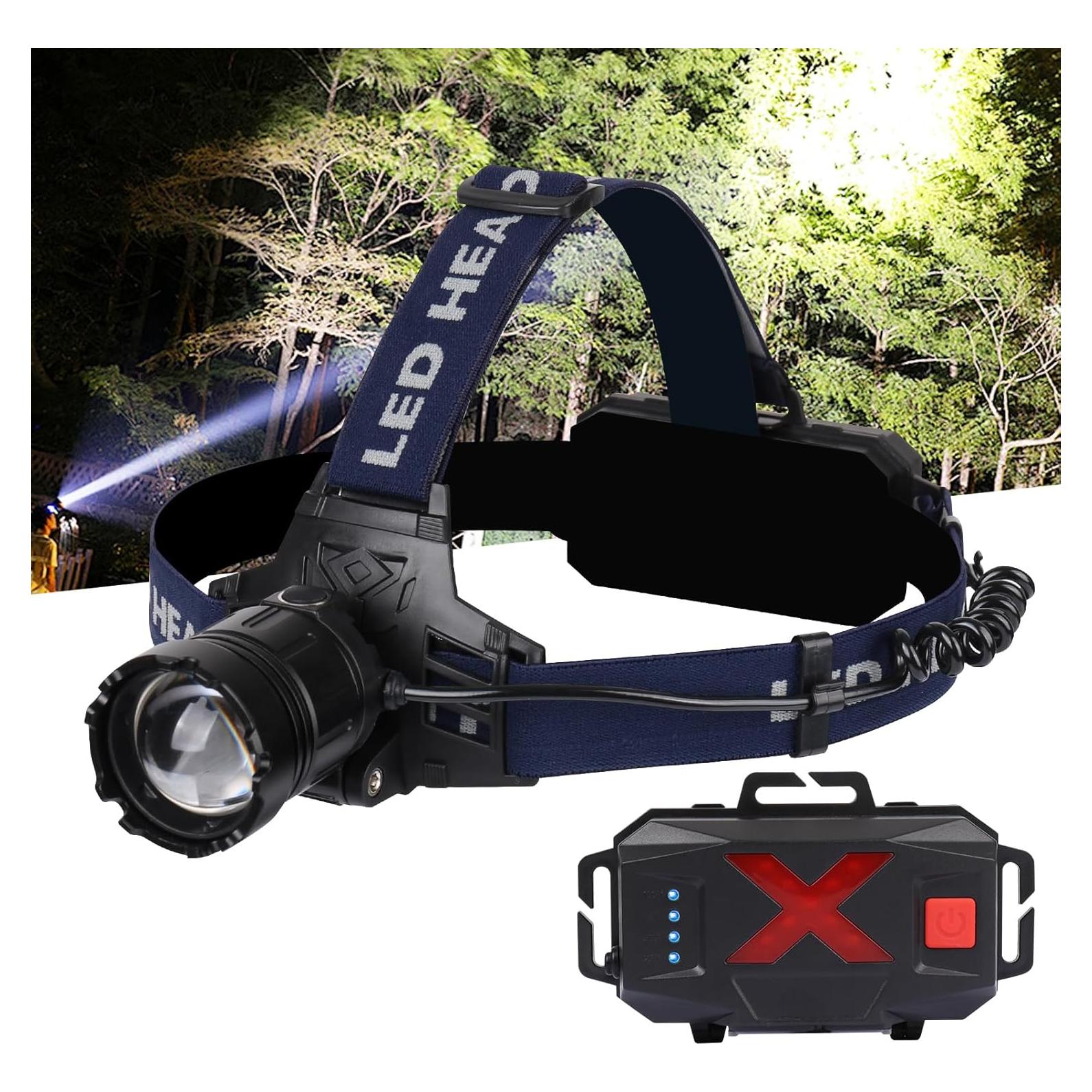 Linterna Frontal LED Recargable Trliradyn 8000LM IPX5 5 Modos