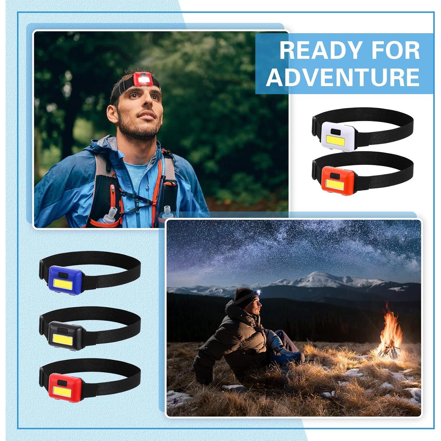 Linterna Frontal LED Treela 30 Piezas Impermeable 3 Modos