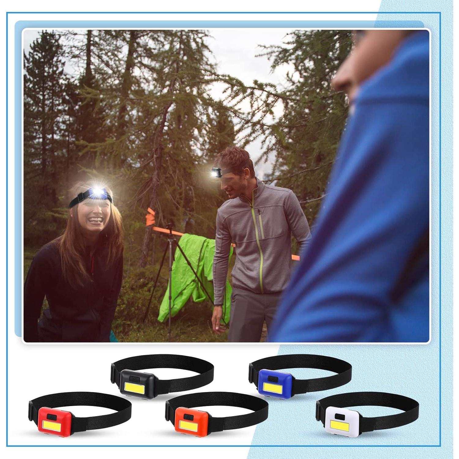 Linterna Frontal LED Treela 30 Piezas Impermeable 3 Modos