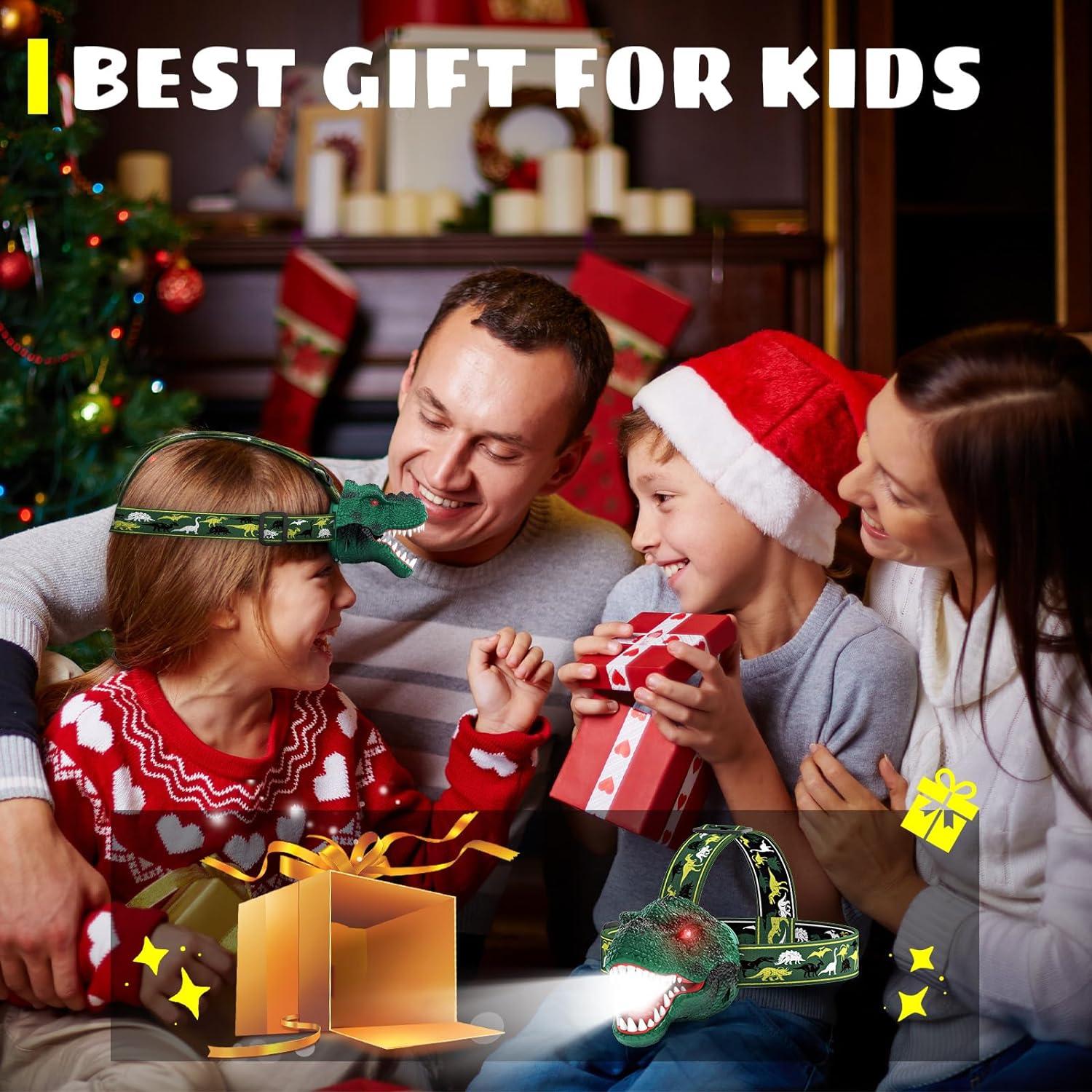 Linterna Frontal Dysaim Dinosaurio T-Rex Recargable 100 Lúmenes